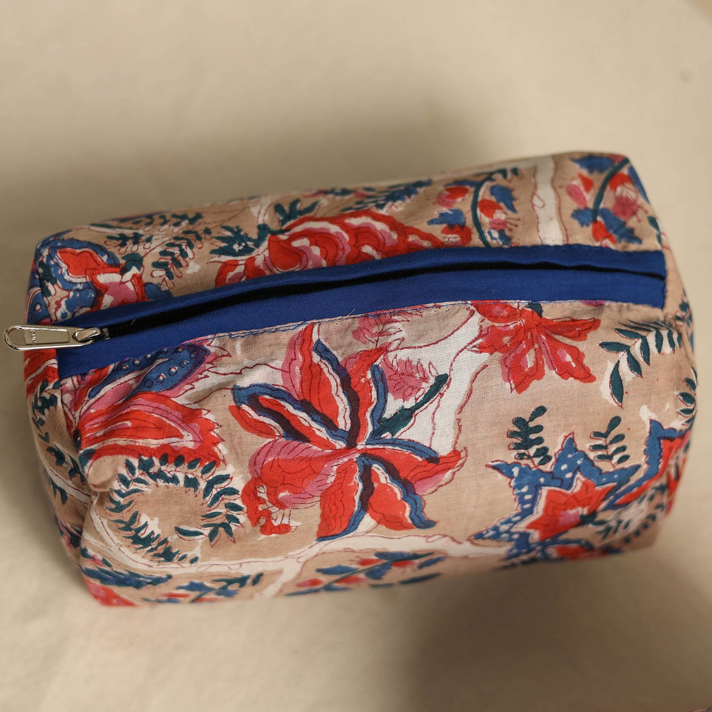 Beige Multipurpose Handmade Toiletry Bags (Set of 3)