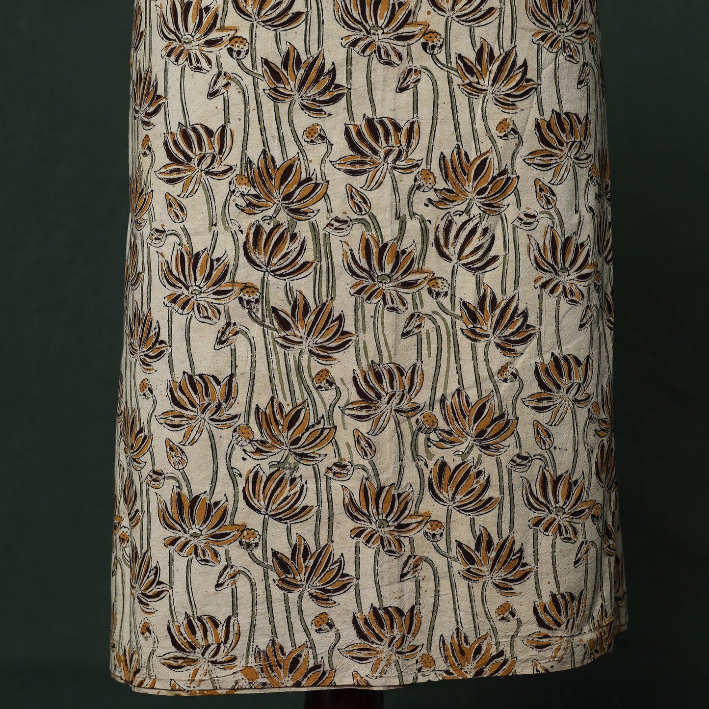 Natural dyed block print cotton pedana kalamkari 2pc
