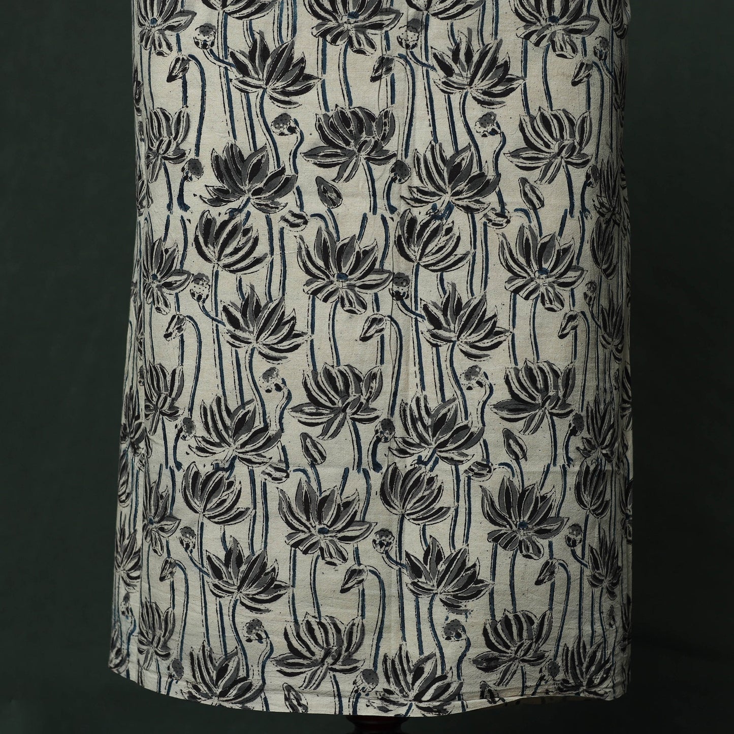 Natural dyed block print cotton pedana kalamkari 2pc