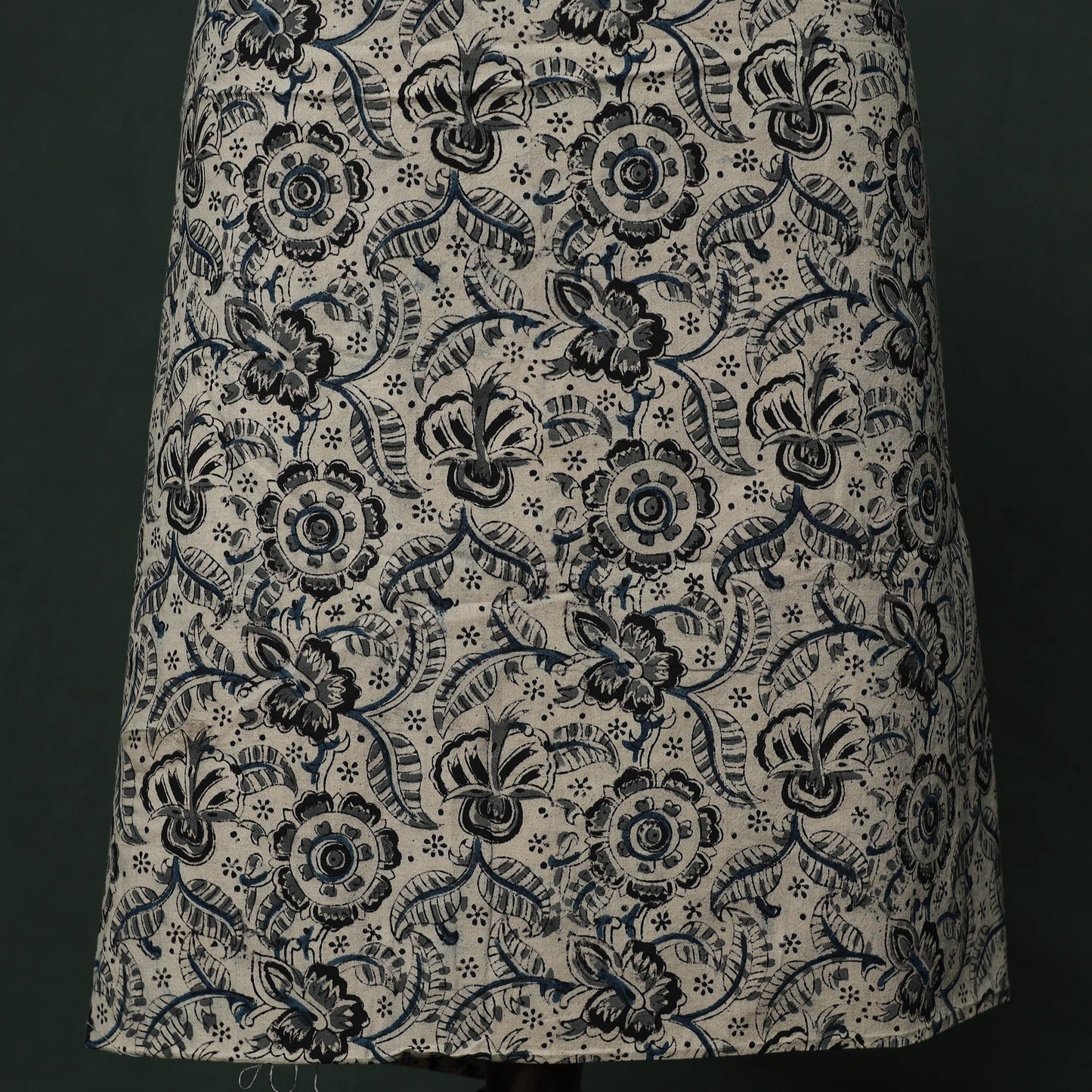 Natural dyed block print cotton pedana kalamkari 2pc