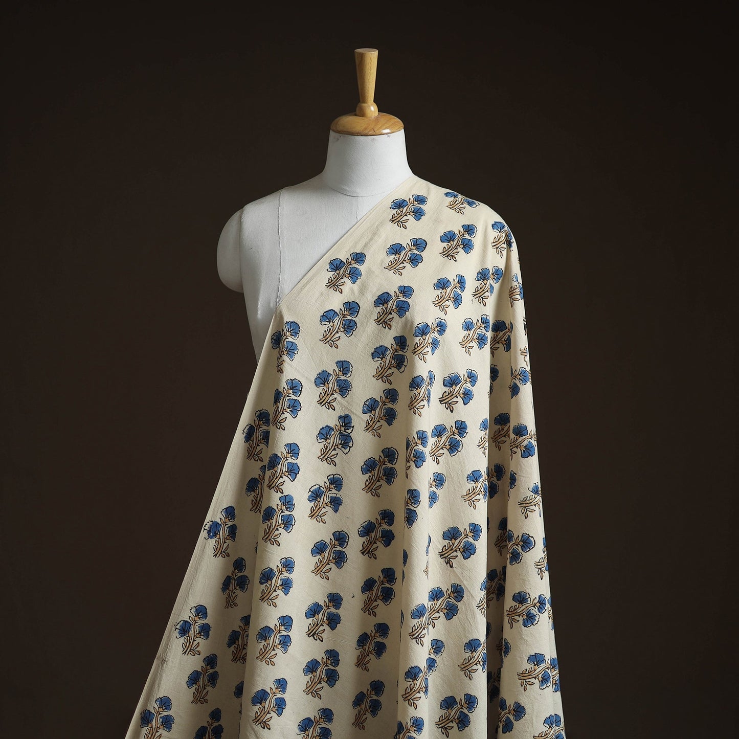 Natural dyed cotton kutch hand block ajrakh print fabric 15