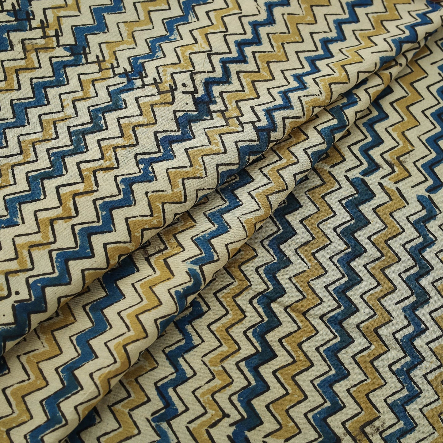 Natural dyed cotton kutch hand block ajrakh print fabric 41