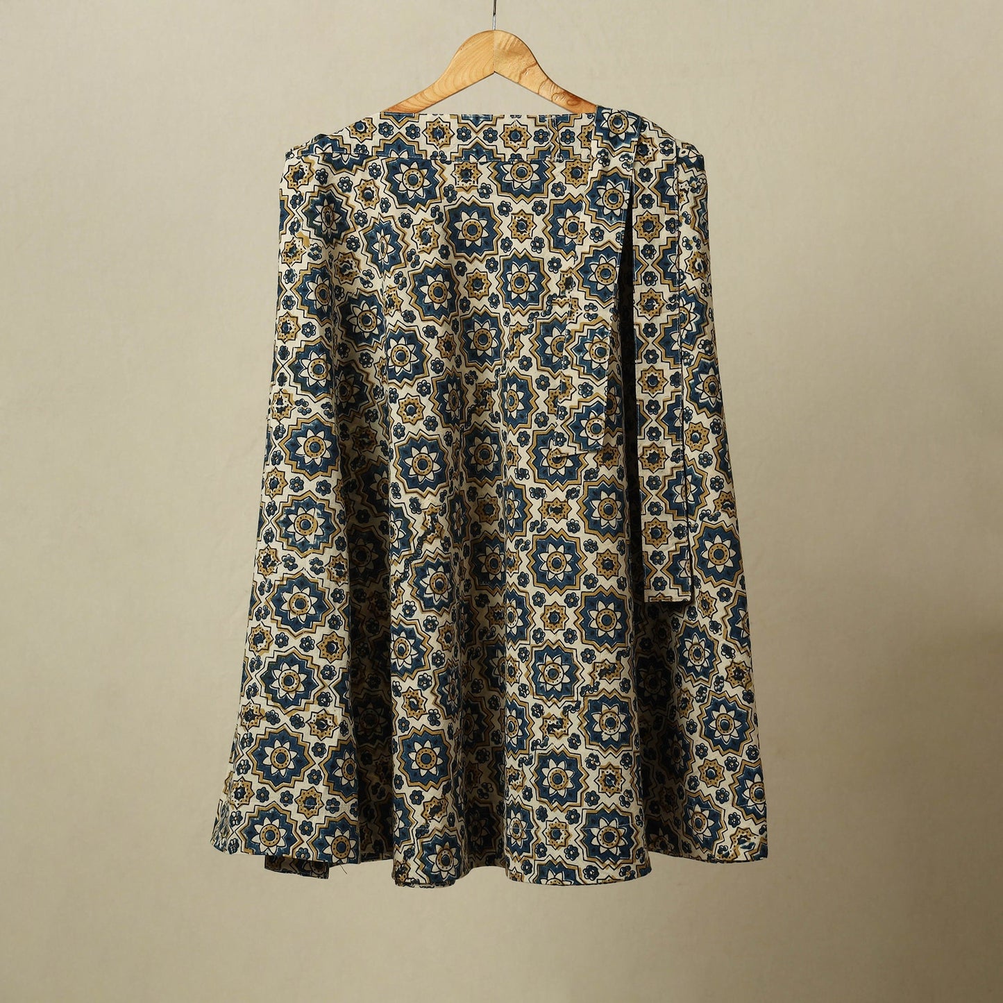 Beige - cotton wrap around skirt 30 - handcrafted