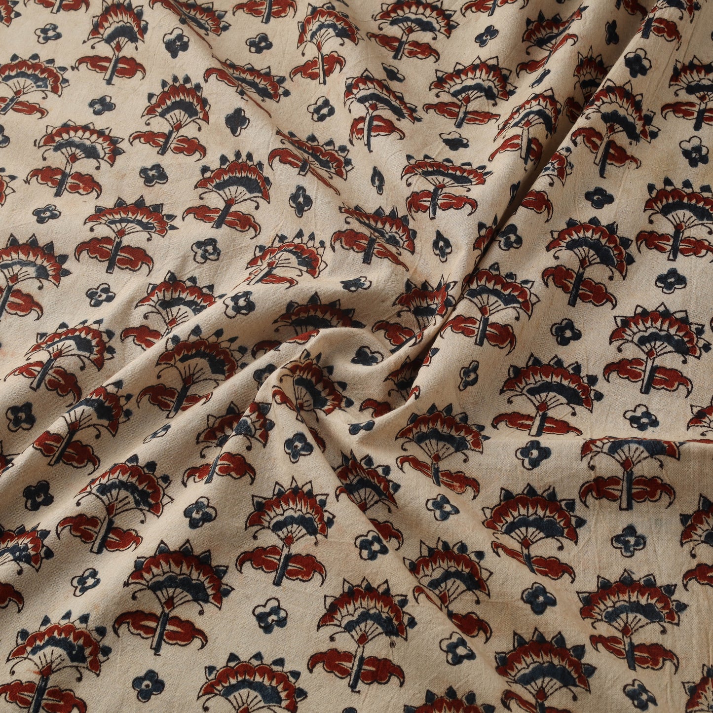 Natural dyed hand block print cotton pedana kalamkari