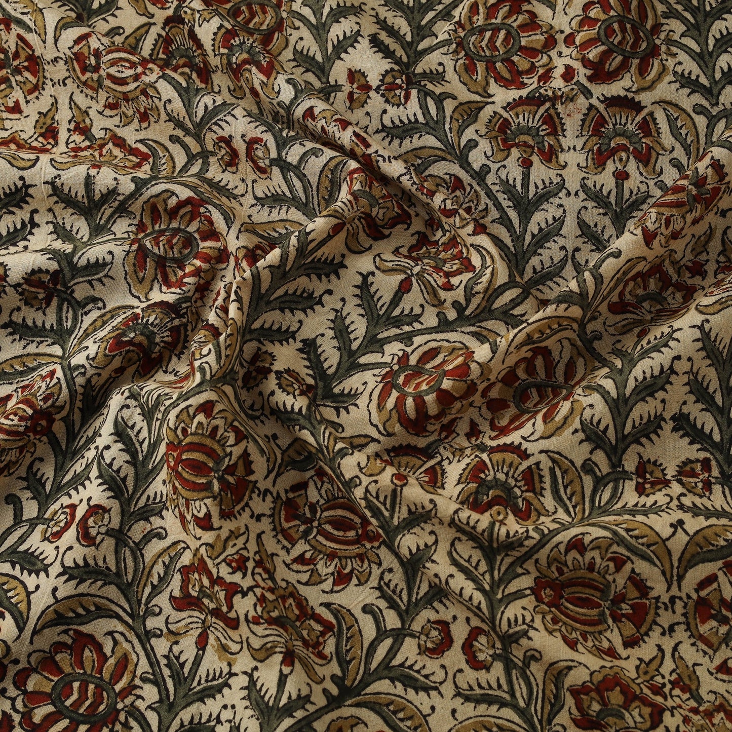 Natural dyed hand block print cotton pedana kalamkari