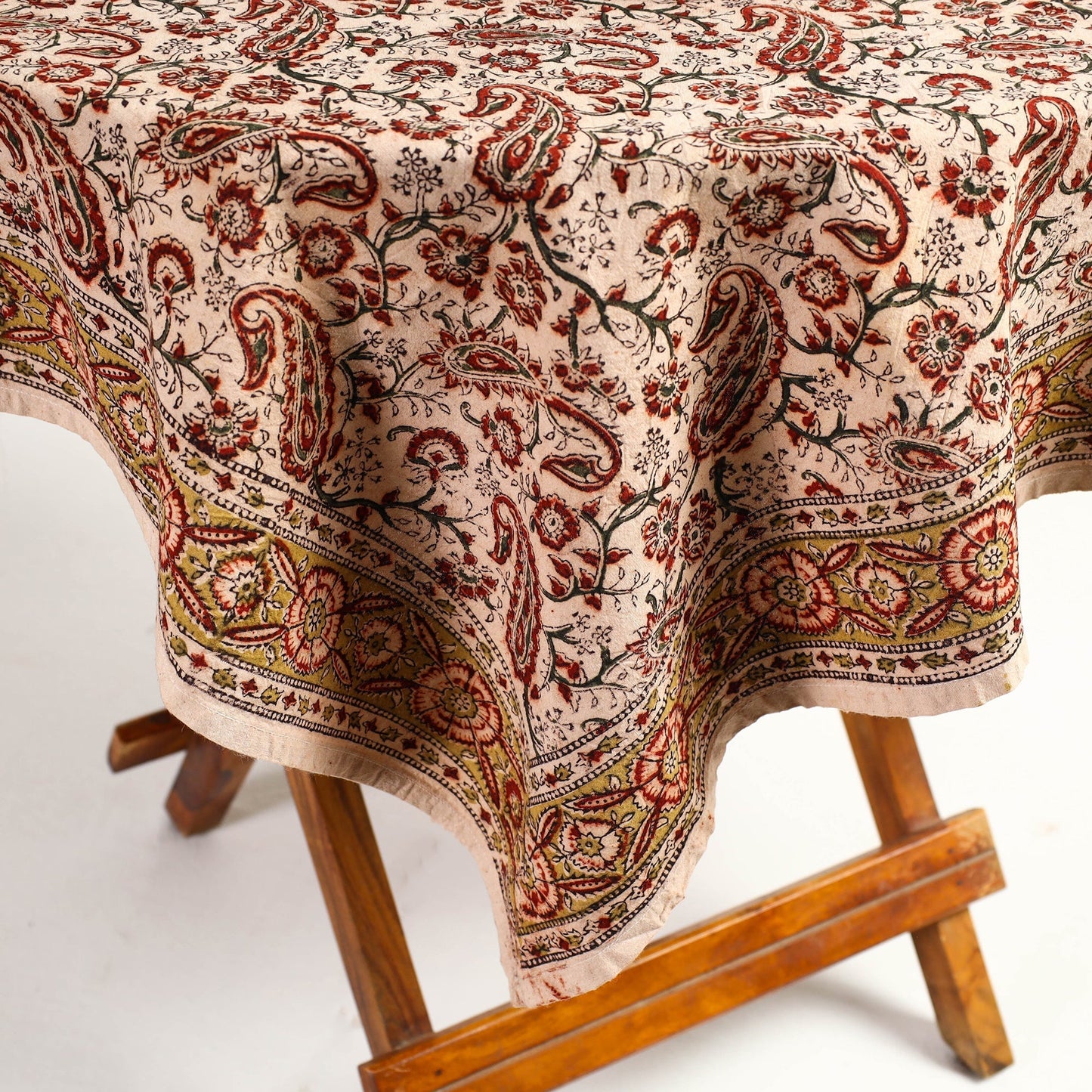 Buy Original Pedana Kalamkari Block Printed Cotton Table Cover Online at iTokri.com