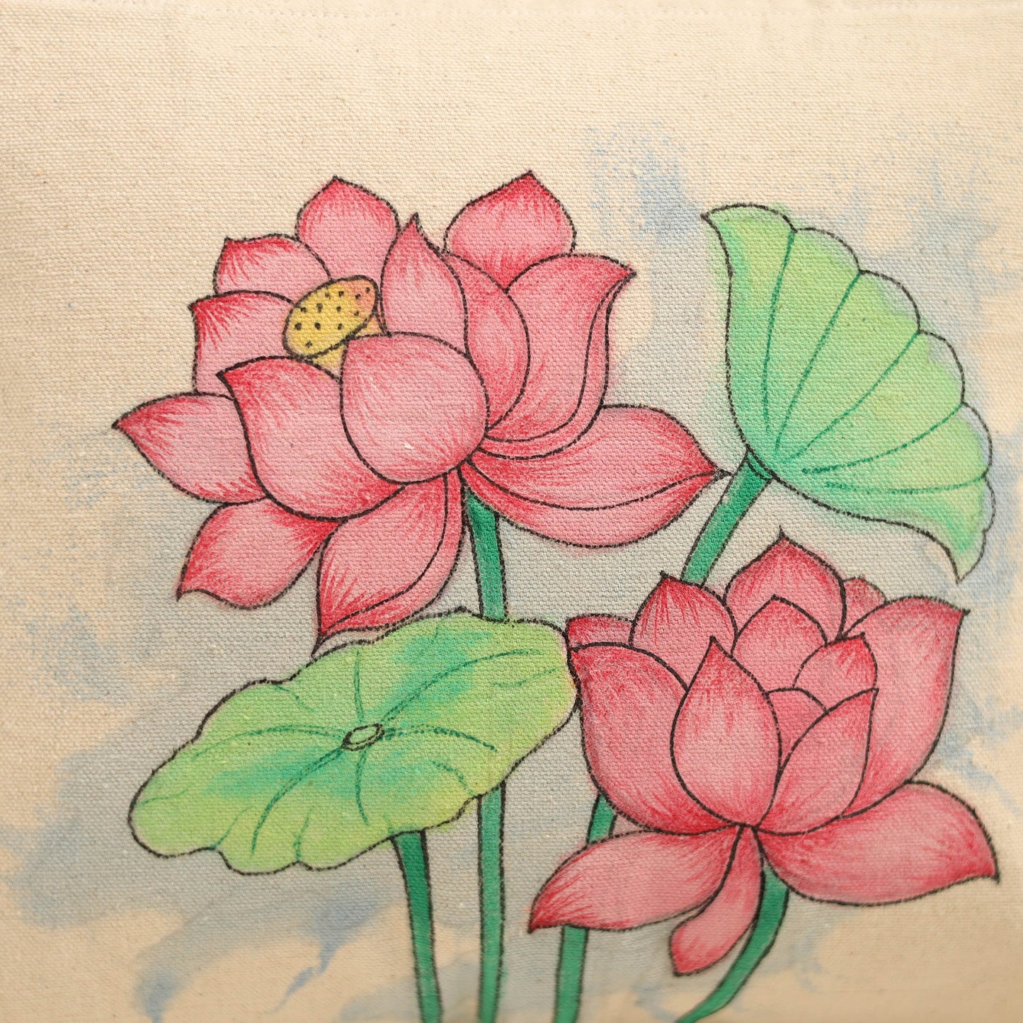 Beige Pattachitra Handpainted Shoulder Bag from Odisha