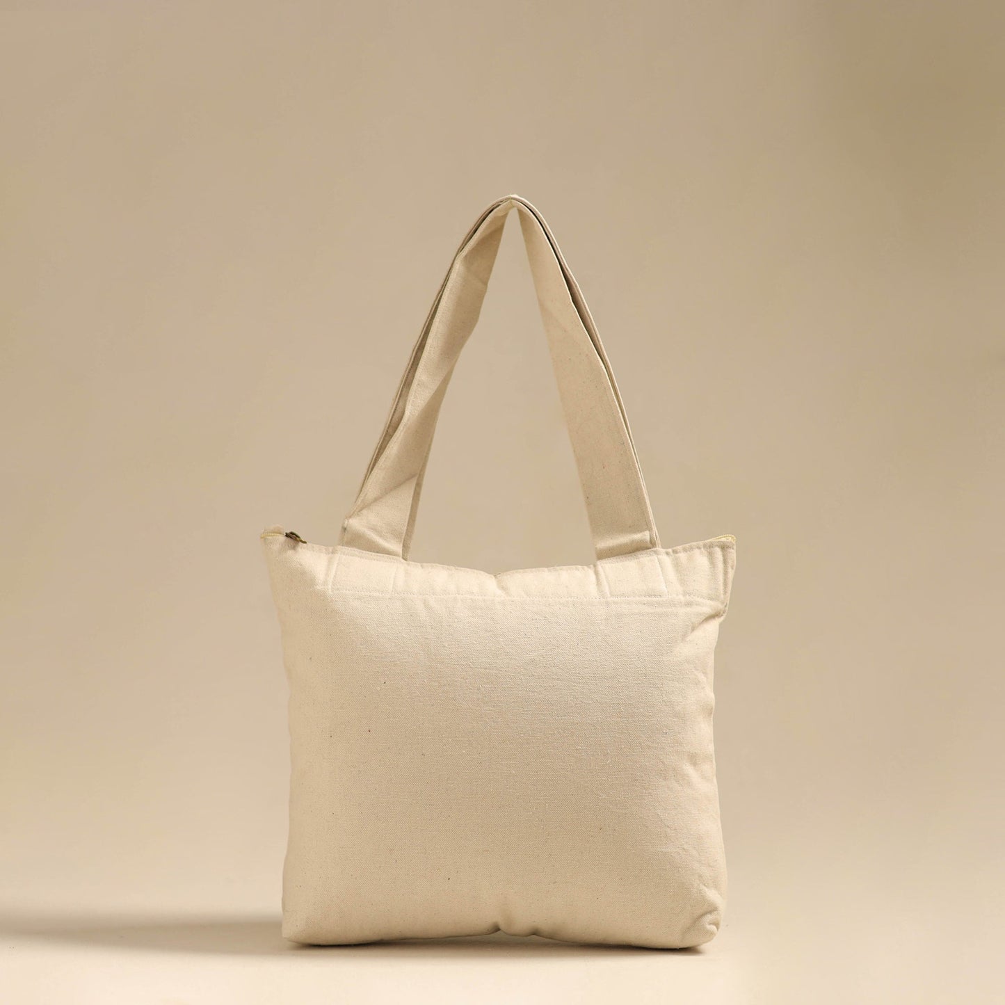 Beige Pattachitra Handpainted Shoulder Bag from Odisha