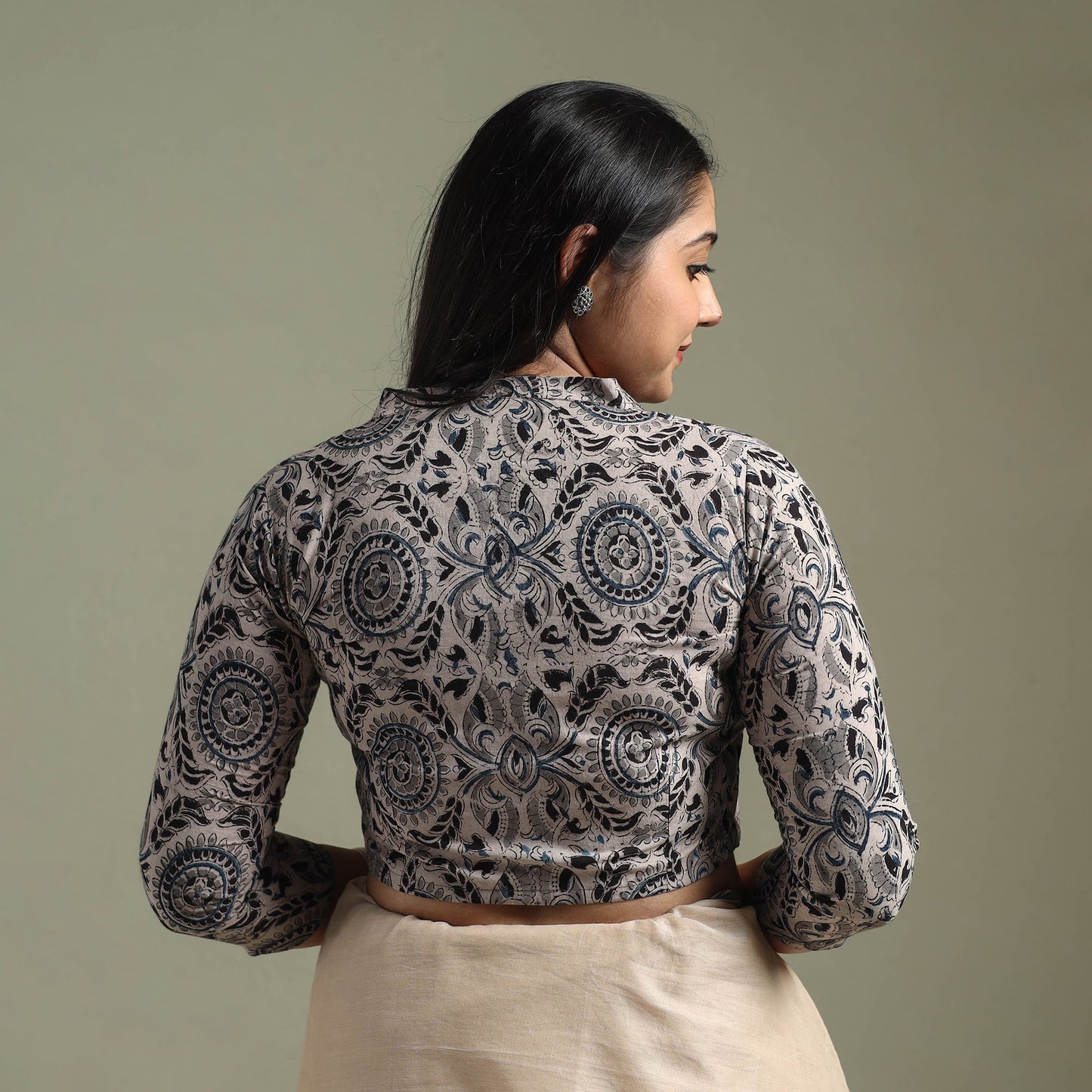 Beige - pedana hand block print cotton natural dyed