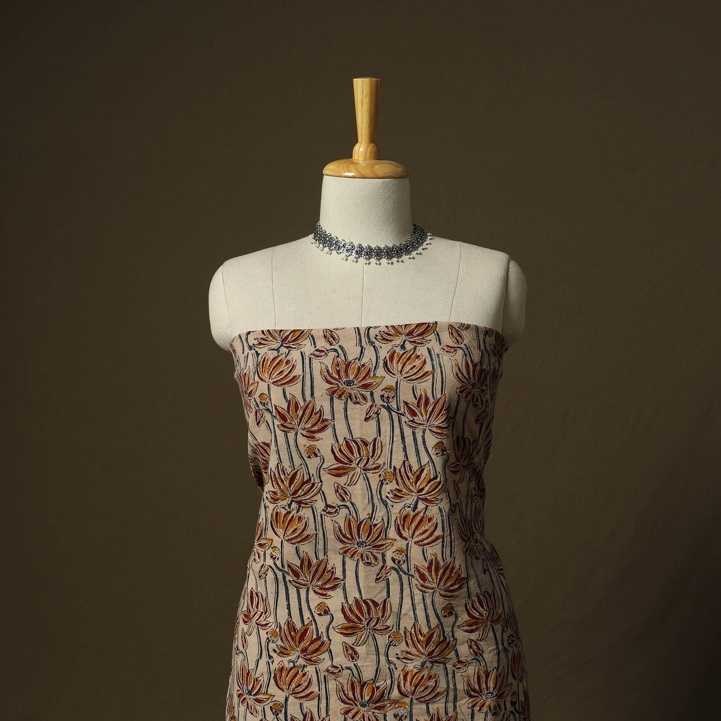 Pedana hand block print natural dyed cotton kalamkari 2pc