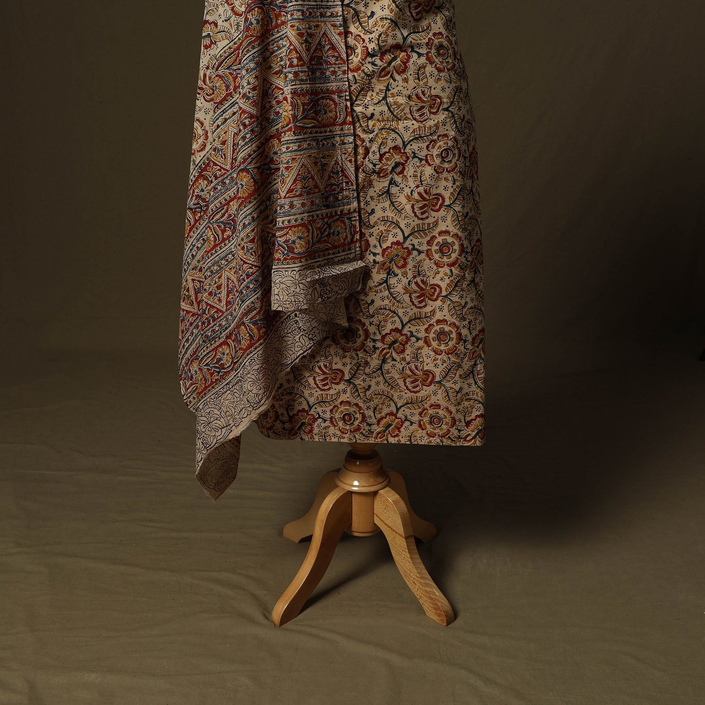 Pedana hand block print natural dyed cotton kalamkari 2pc