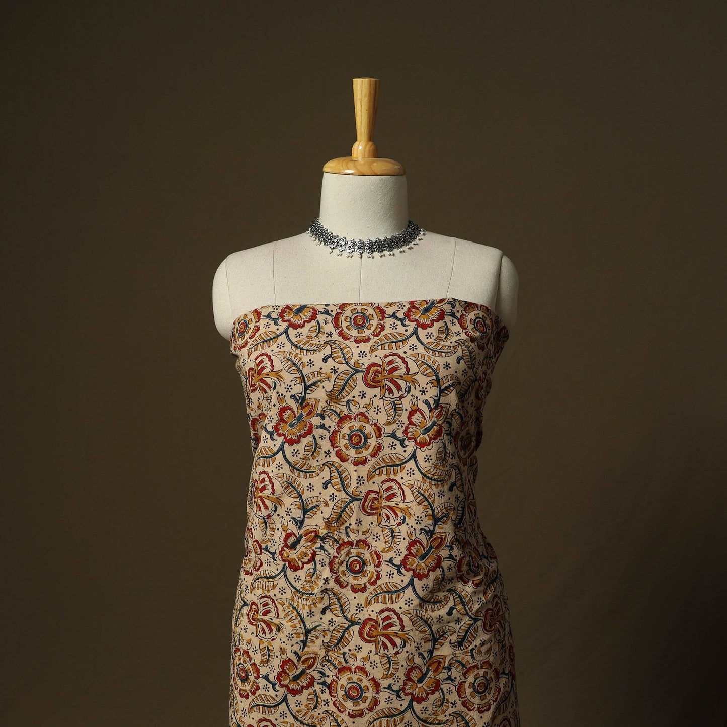 Pedana hand block print natural dyed cotton kalamkari 2pc