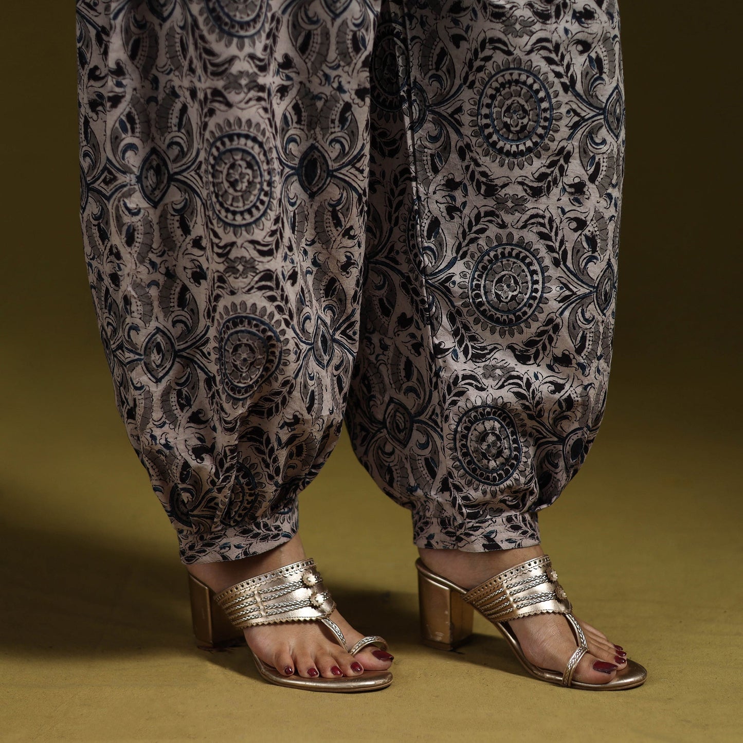 Pedana hand natural dyed cotton kalamkari afghani salwar 17