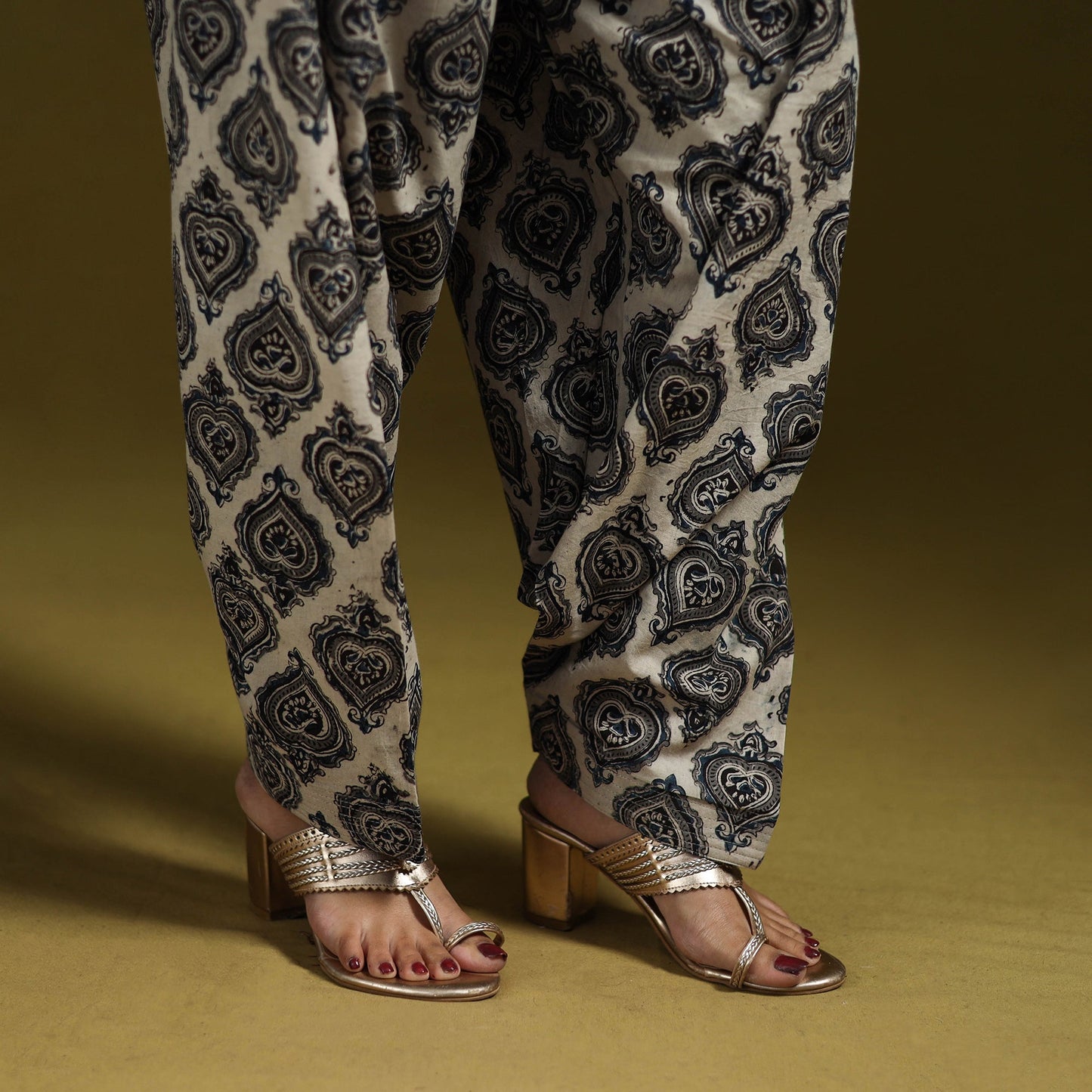 Pedana hand natural dyed cotton kalamkari salwar 03