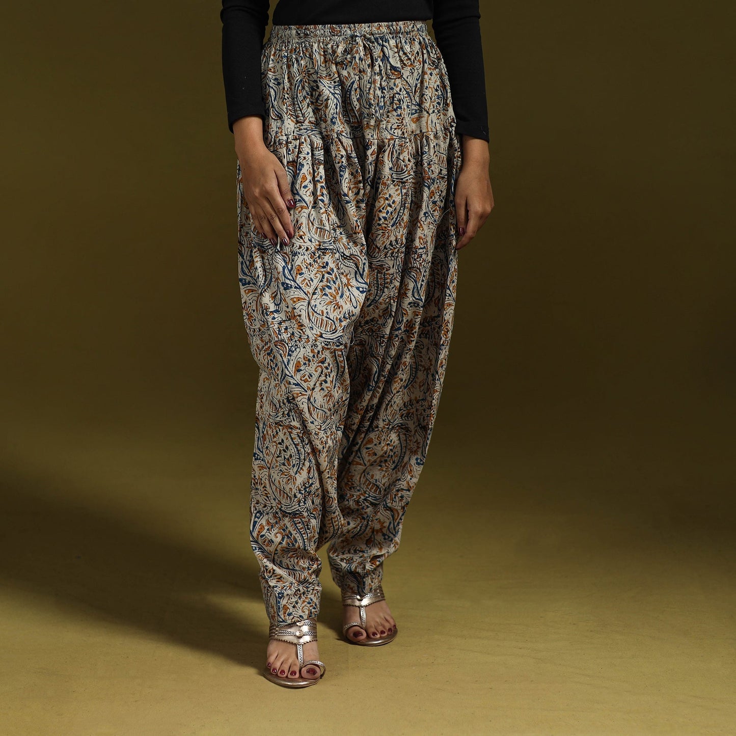 Pedana hand natural dyed cotton kalamkari salwar 07