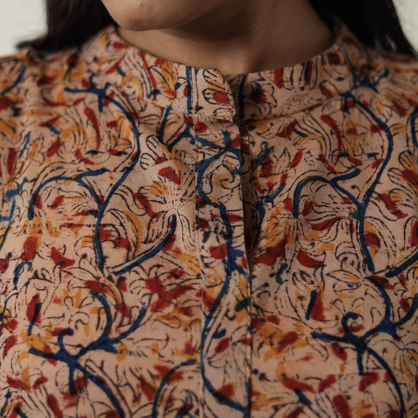 Pedana Kalamkari Block Printed Cotton Dress 17