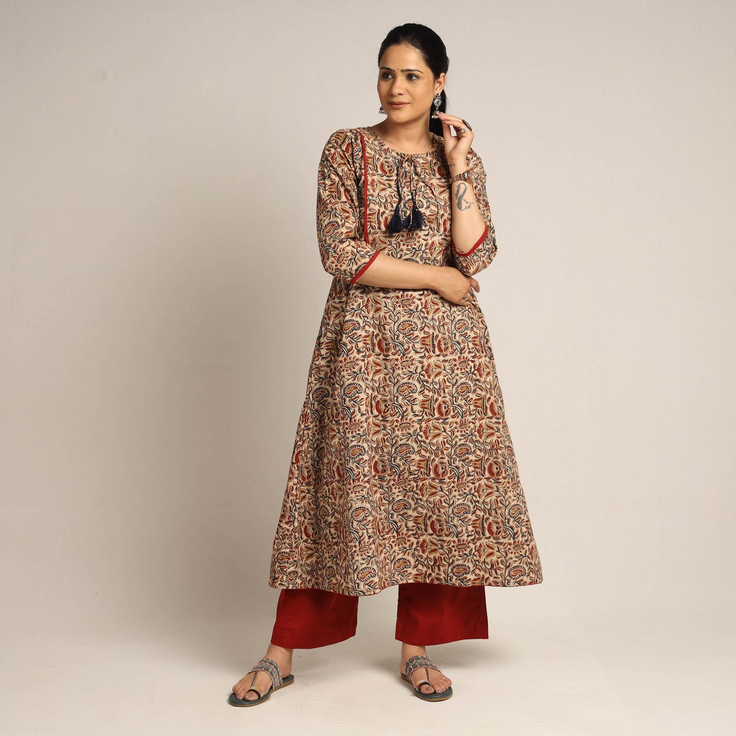 Kalamkari Kurta Palazzo Set
