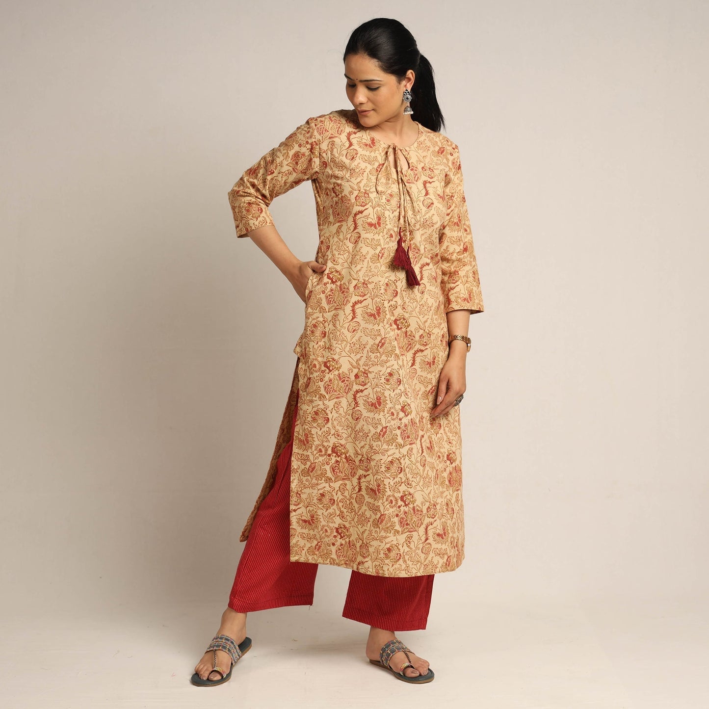 Kalamkari Kurta with Palazzo Set