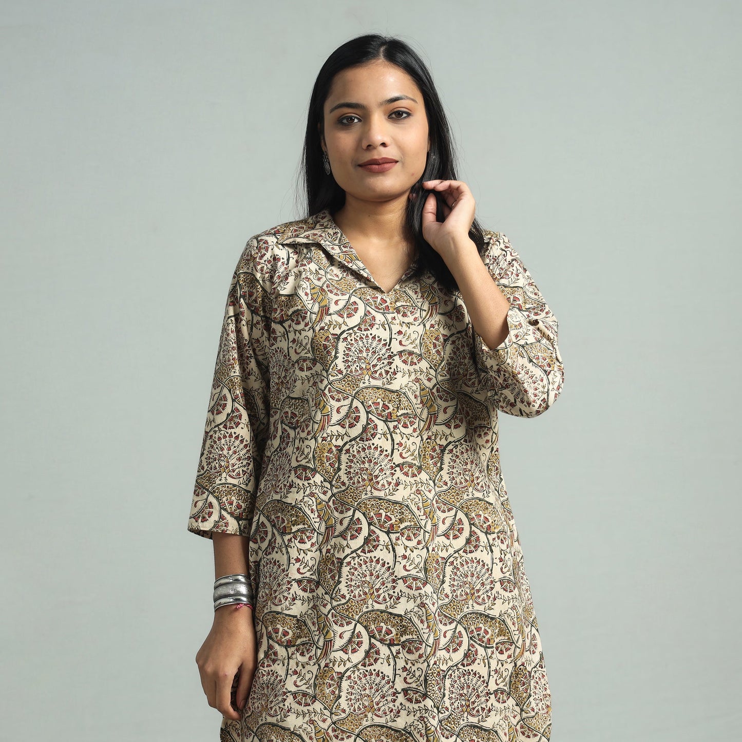 Buy Pedana Kalamkari Block Printed Cotton Co-Ord Set Online at iTokri.com