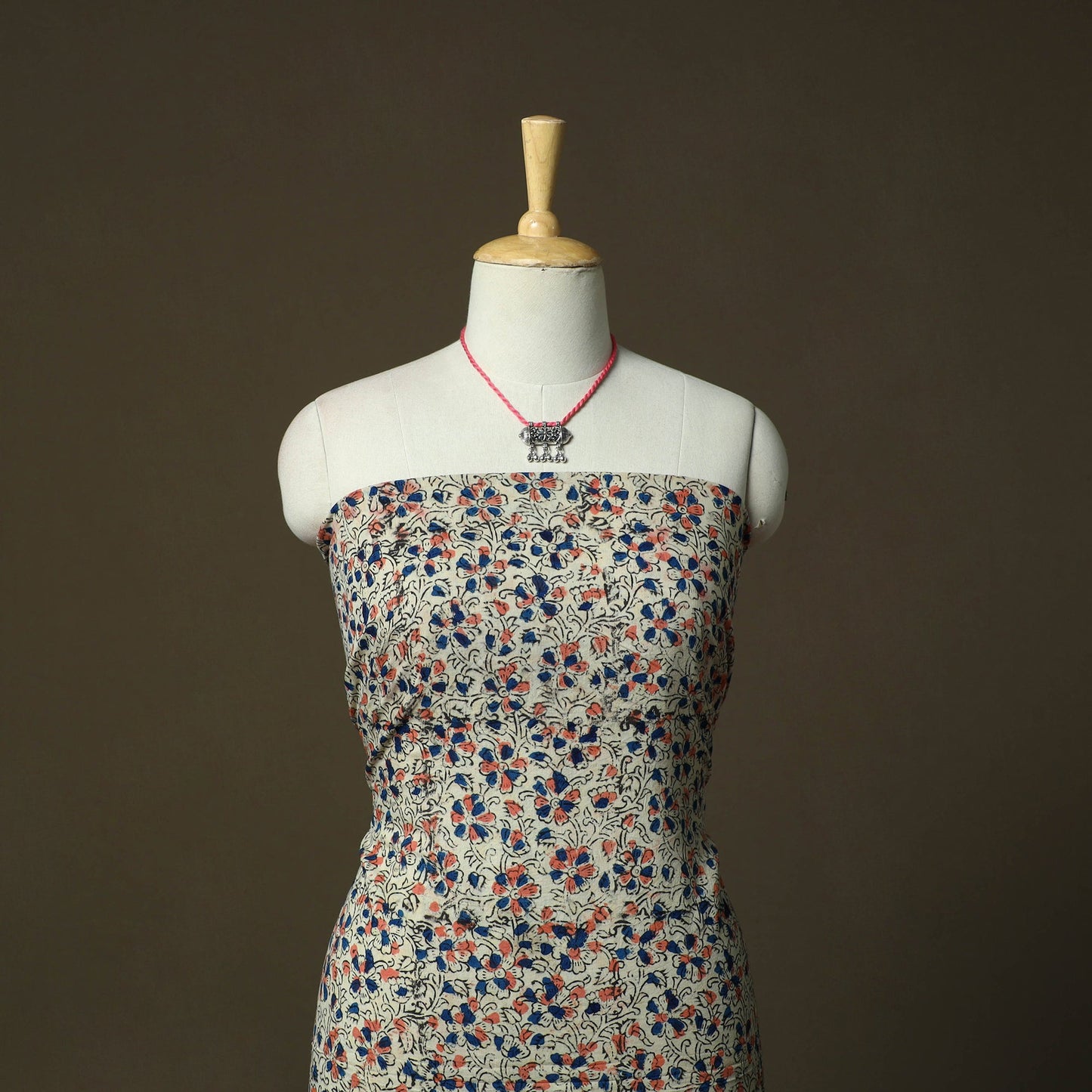 Pedana kalamkari hand block print natural dyed cotton 2pc