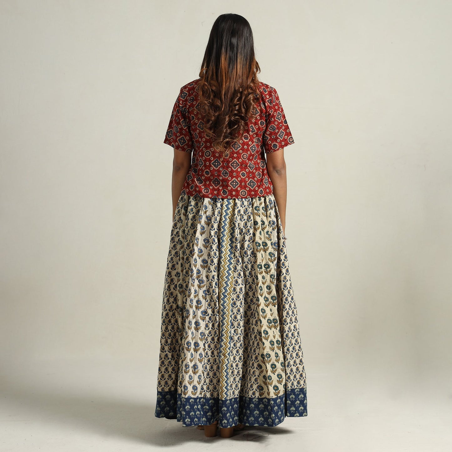 Ajrakh Patchwork Skirt