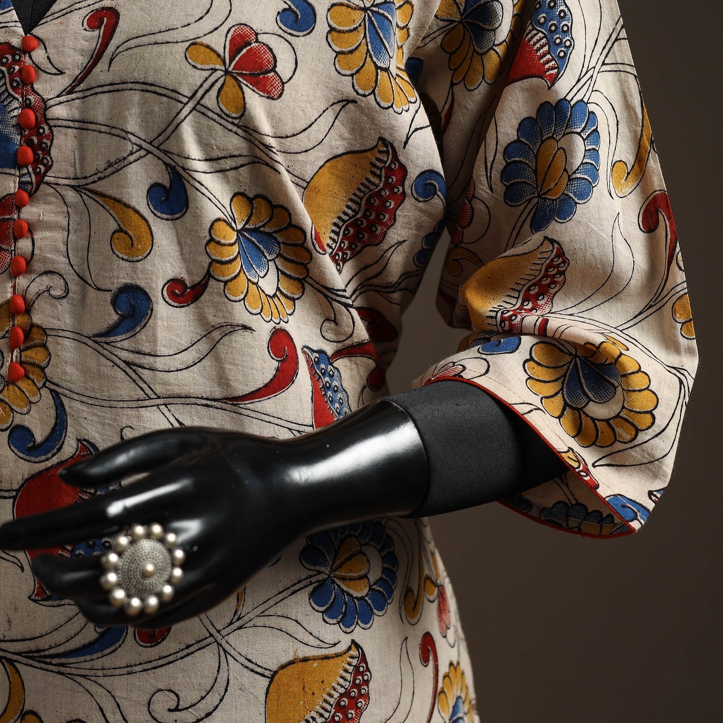 Printed cotton straight kalamkari kurta for women 19