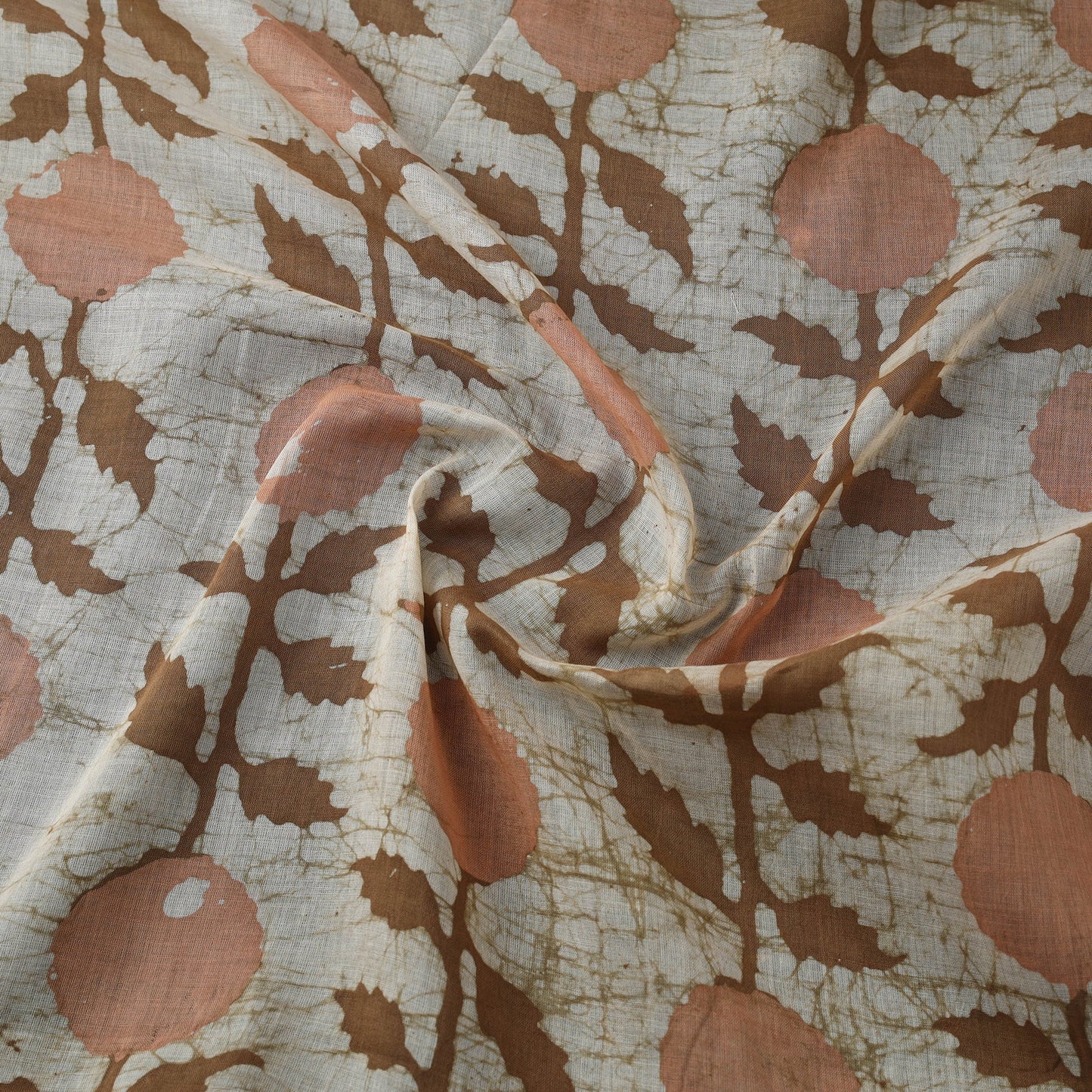 Pure mul cotton kutch hand block batik print fabric 01