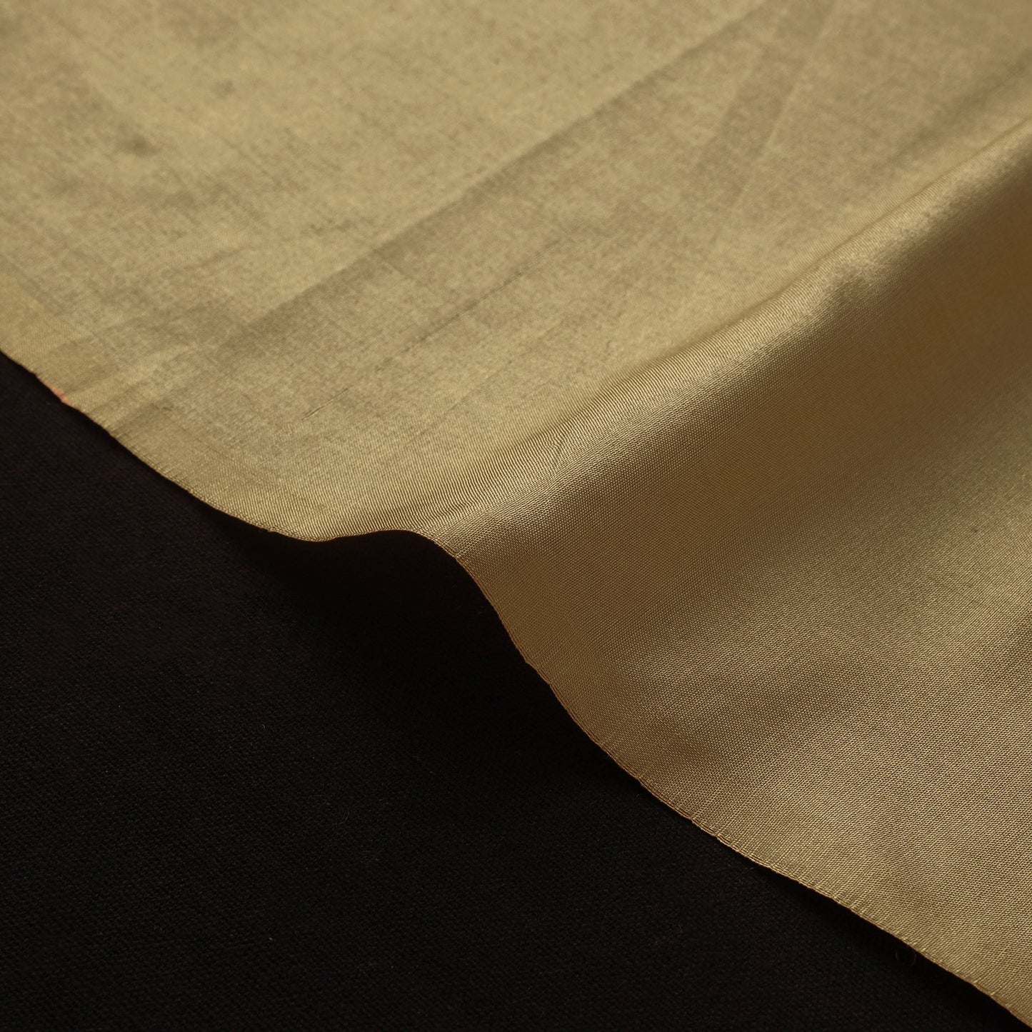 Beige - pure silk plain fabric 01 - handcrafted