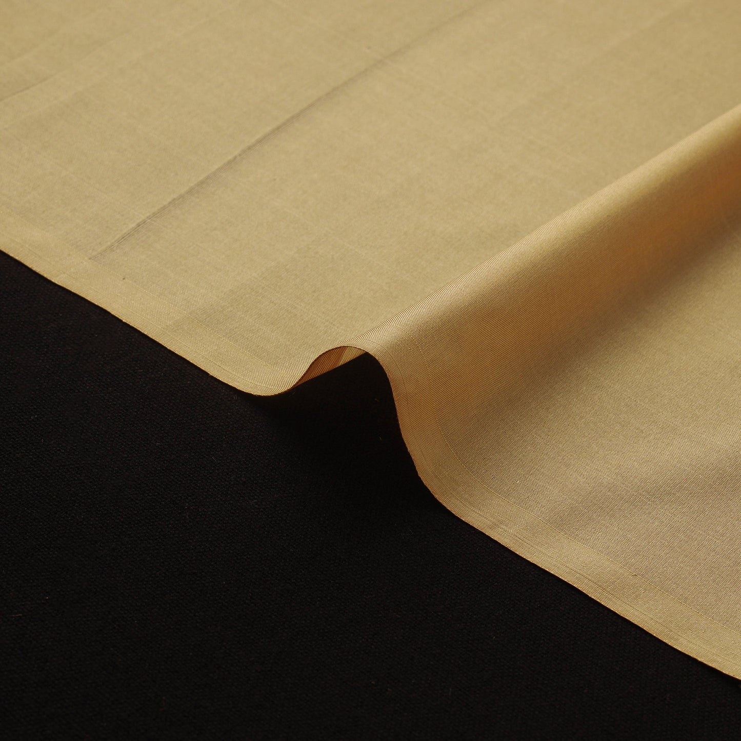 Beige - pure silk plain fabric 14 - handcrafted