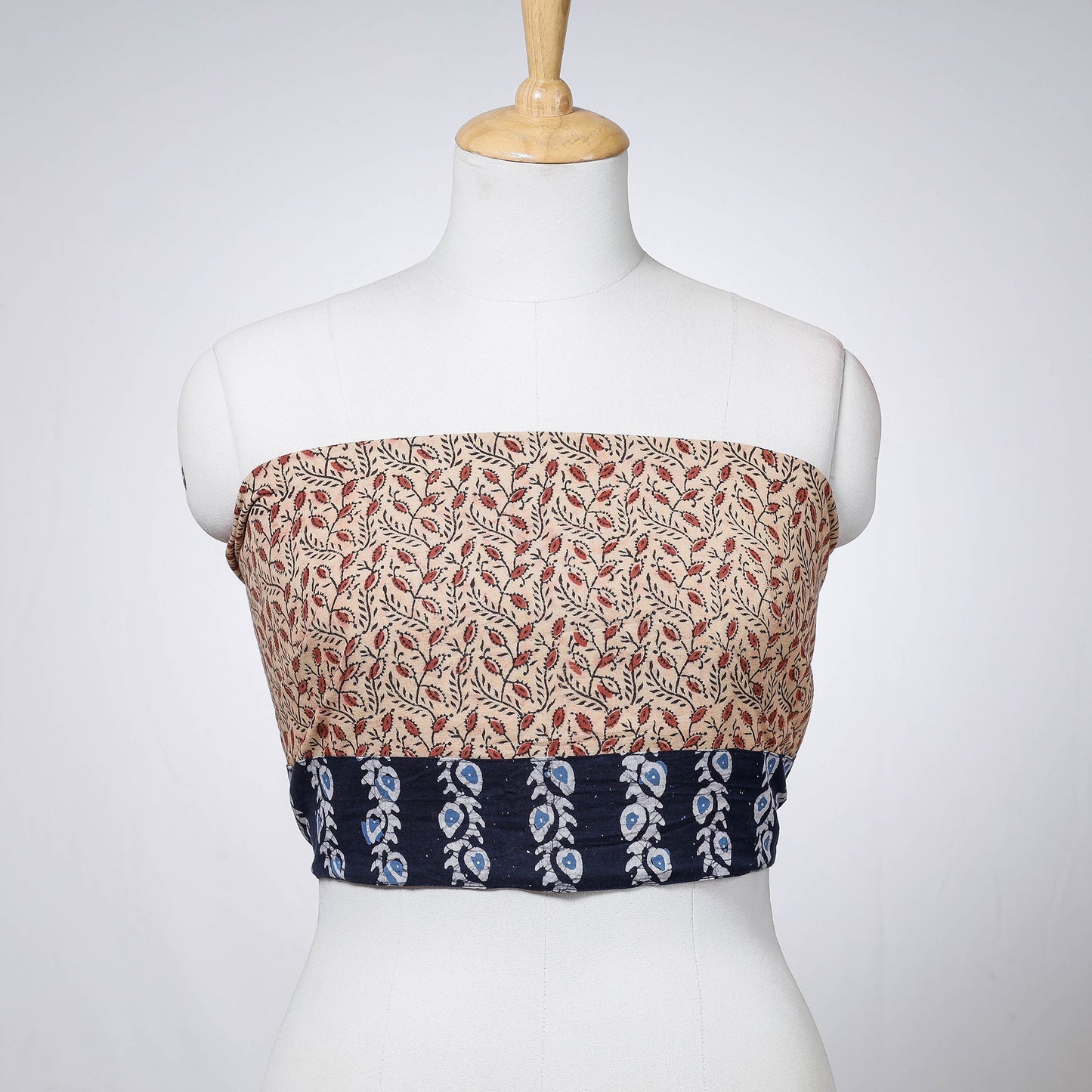 Buy Rangoli Kalamkari Block Printed Cotton Blouse Piece