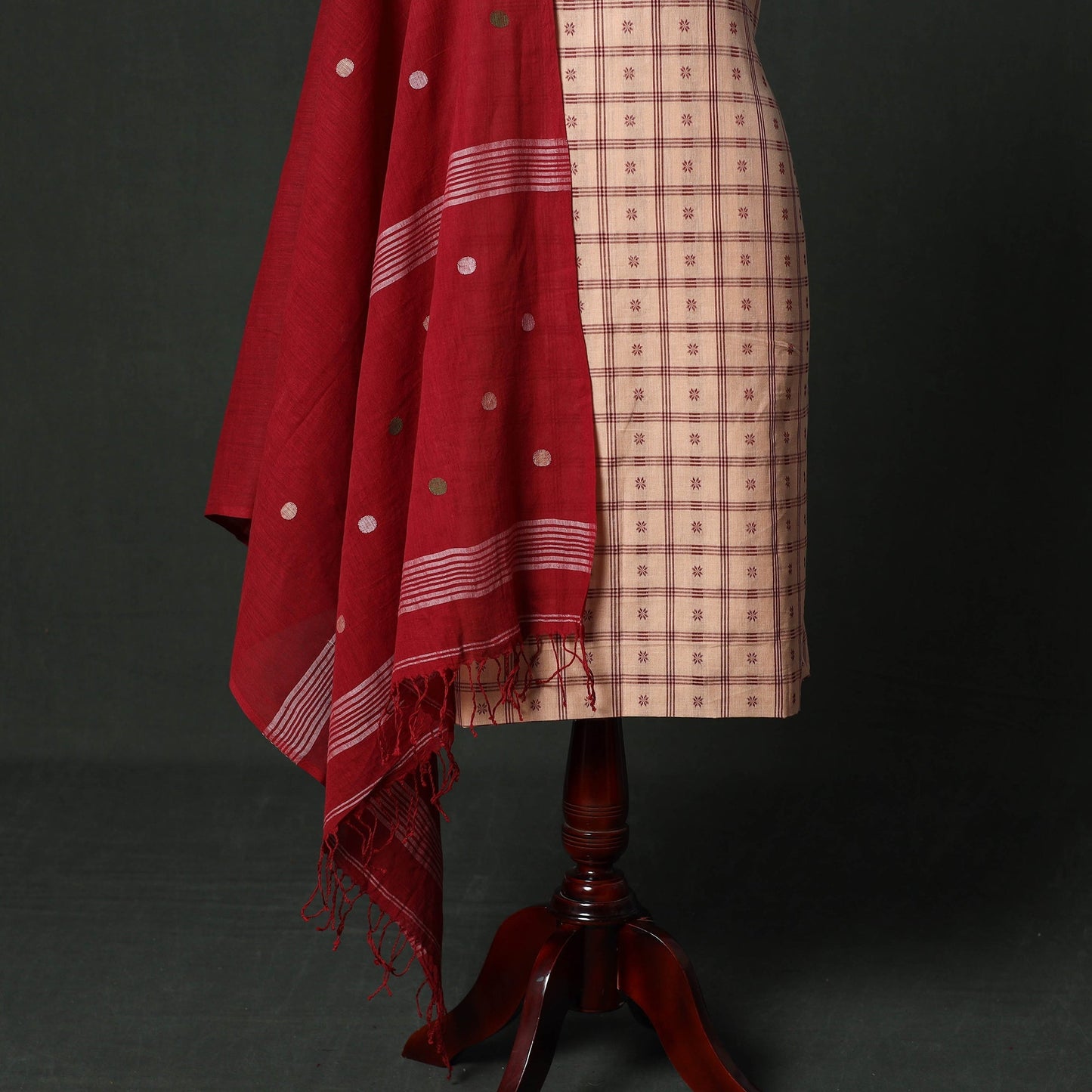 Sambalpuri embroidered cotton 2pc unstitched dress material