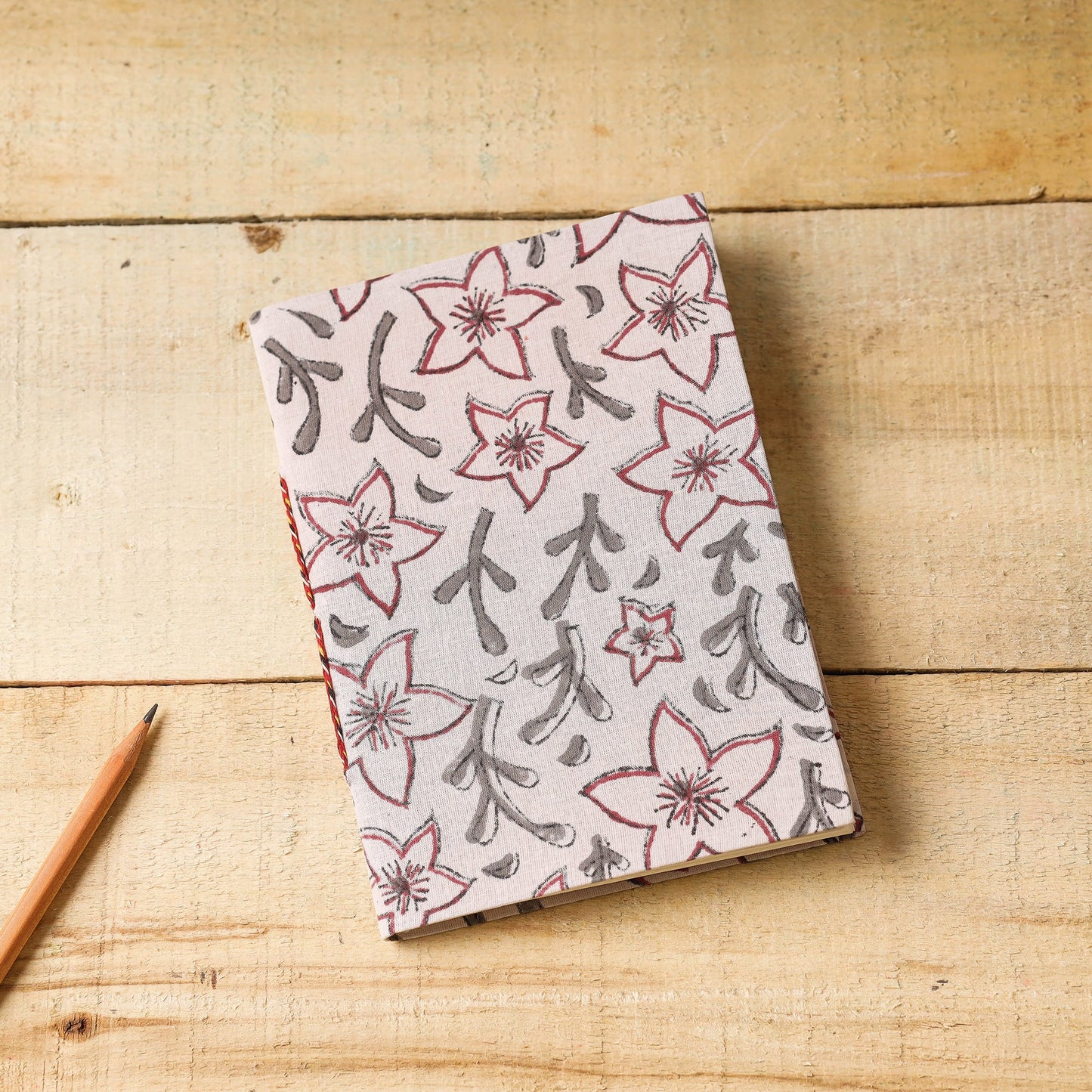 Sanganeri Fabric Cover Handmade Paper Notebook