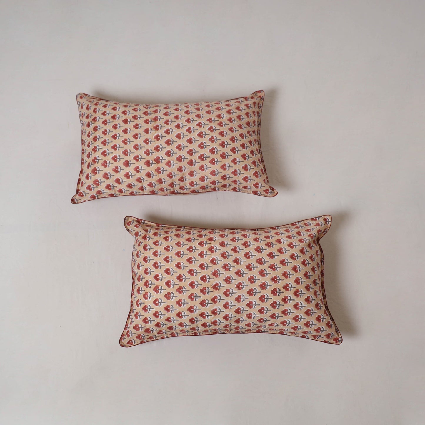 Sanganeri hand block print pillow cover (set of 2) 11