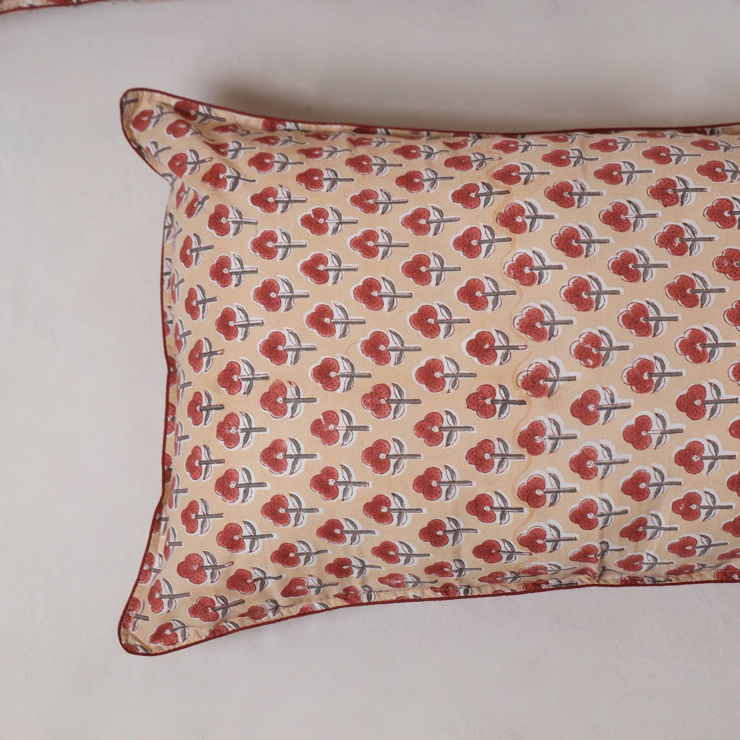 Sanganeri hand block print pillow cover (set of 2) 11