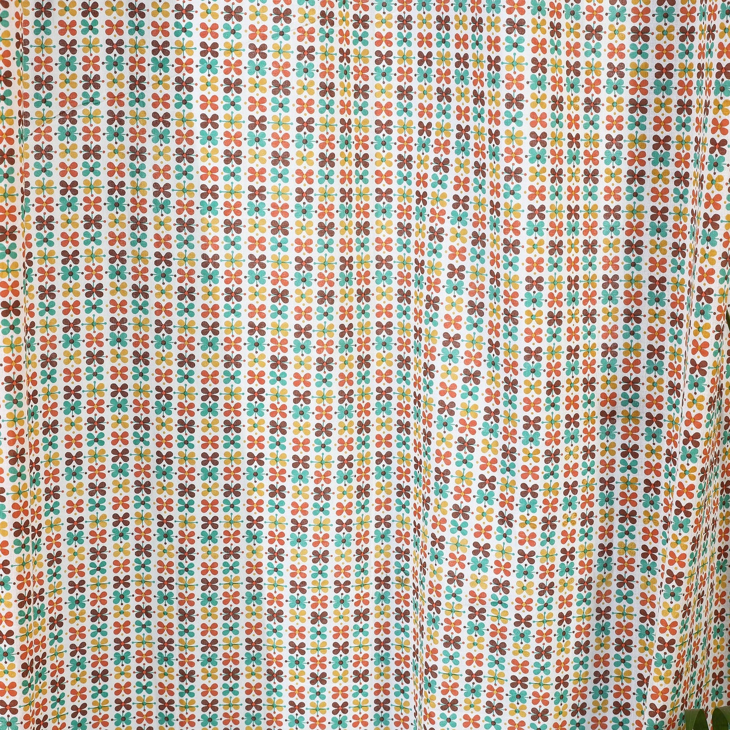 Beige - sanganeri printed cotton door curtain (7 x 3 feet)