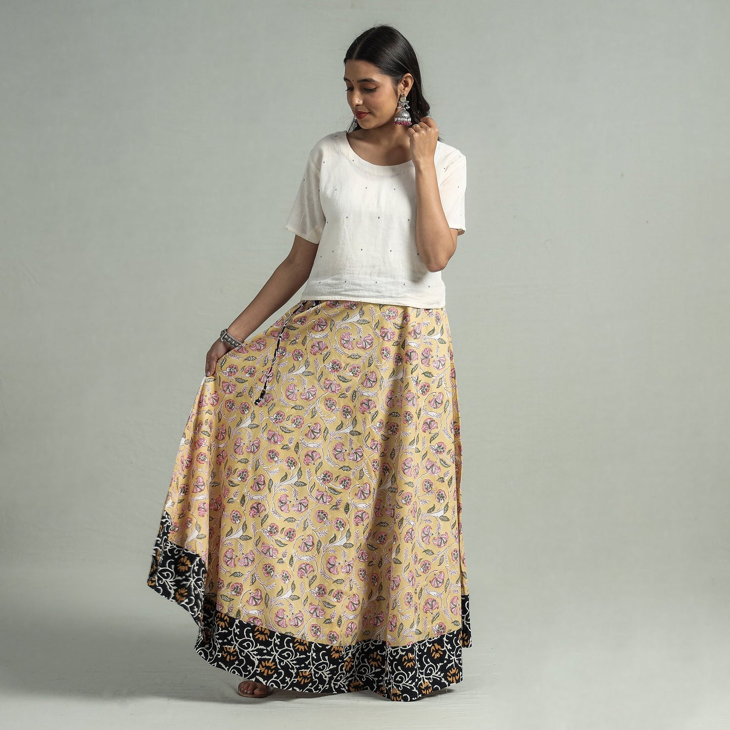 sanganeri cotton skirt