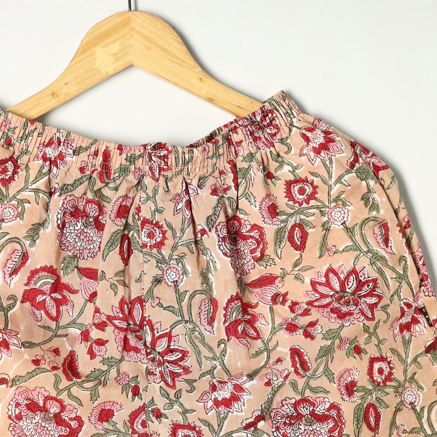 Buy Beige Sanganeri Block Printed Cotton Unisex Boxer/Shorts