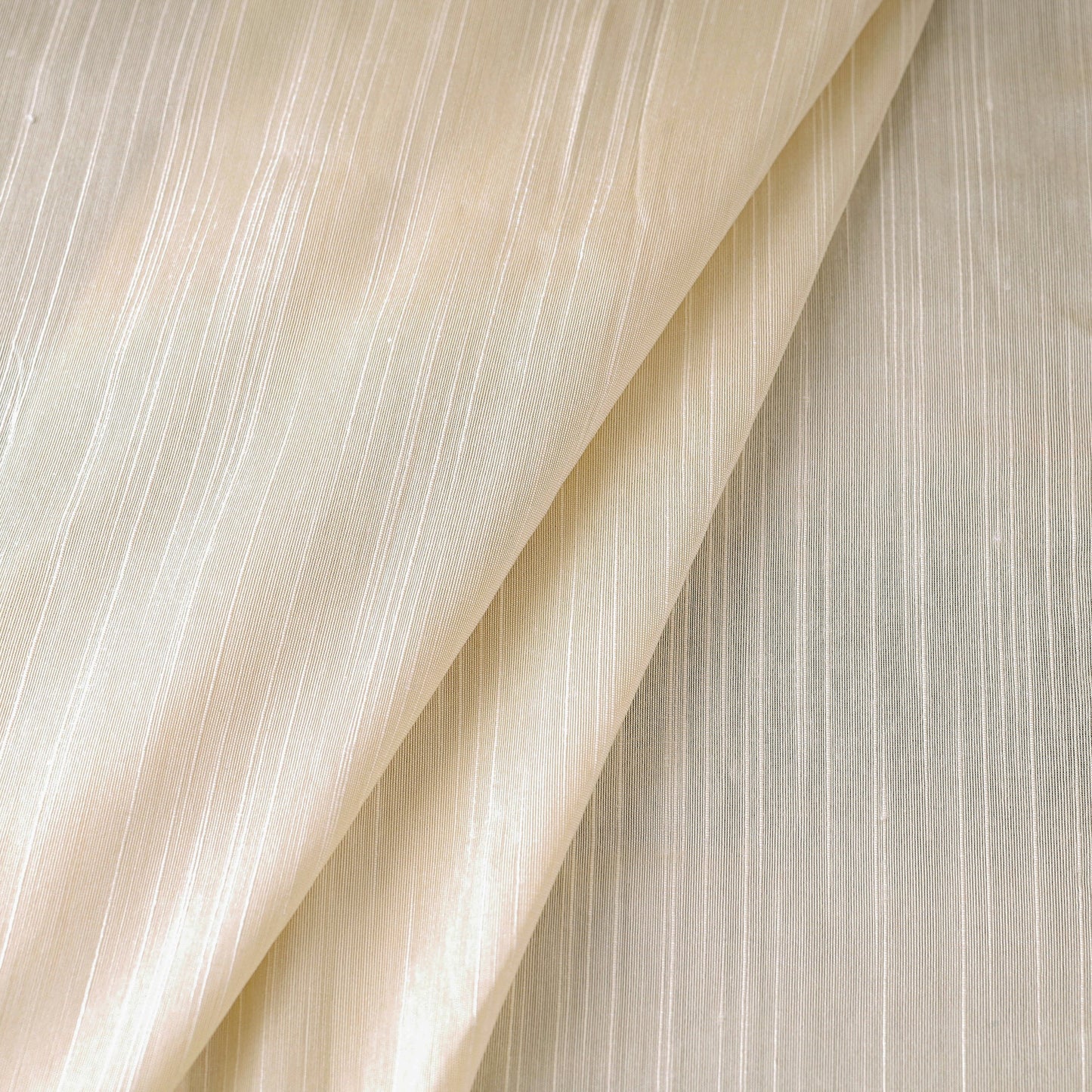 Beige Slub Silk Plain Fabric