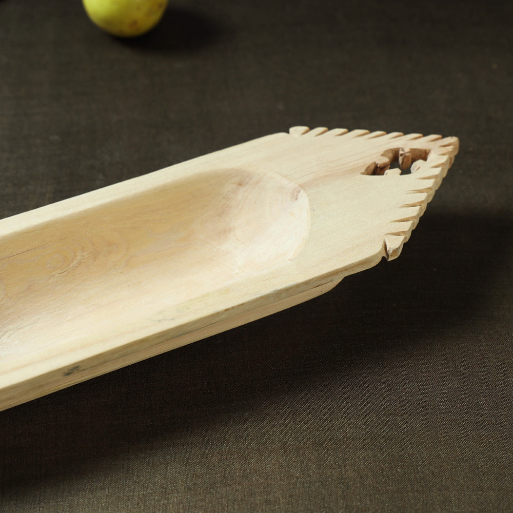 Beige Handmade Udayagiri Wooden Bowl