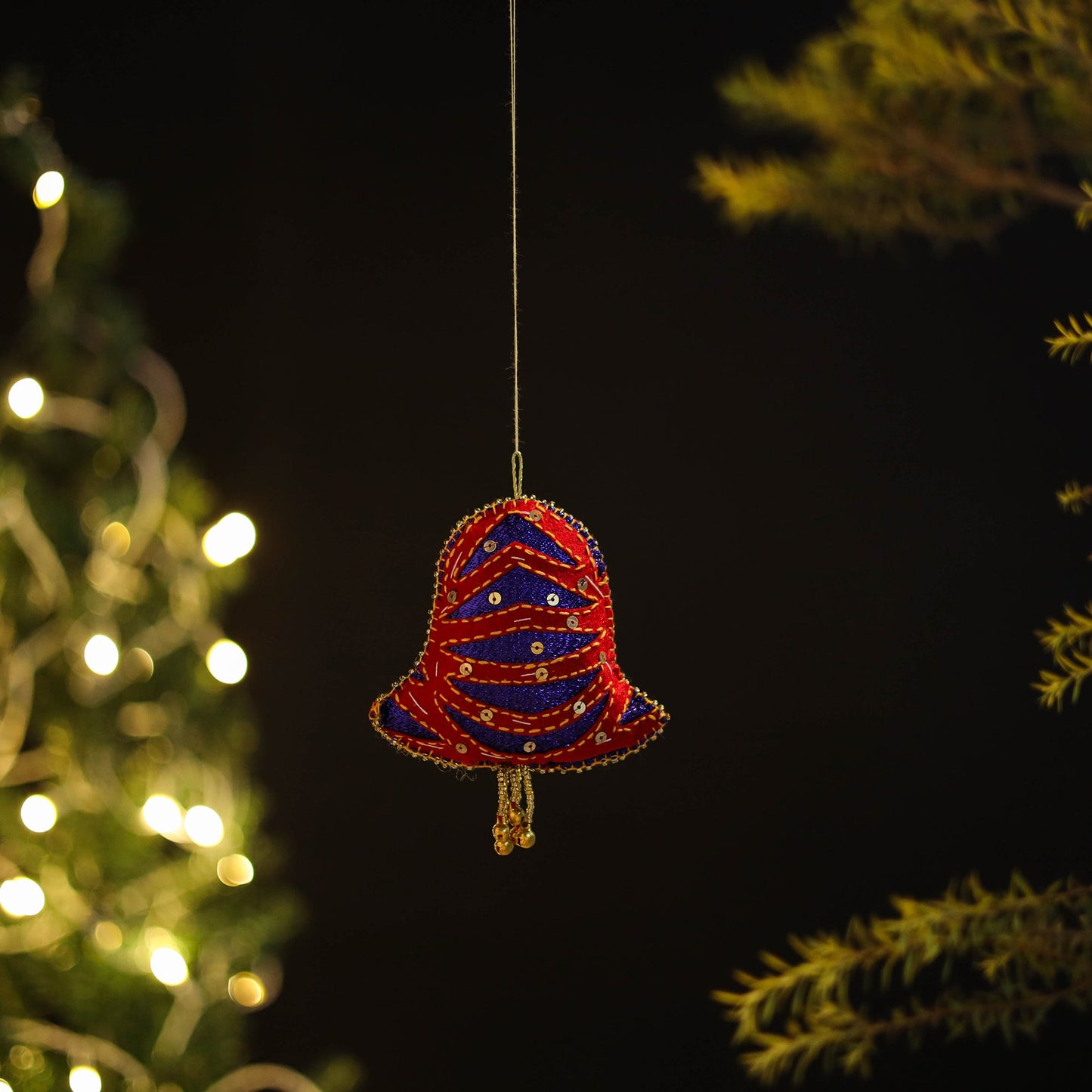 Bell felt ornament - handmade christmas decor 30