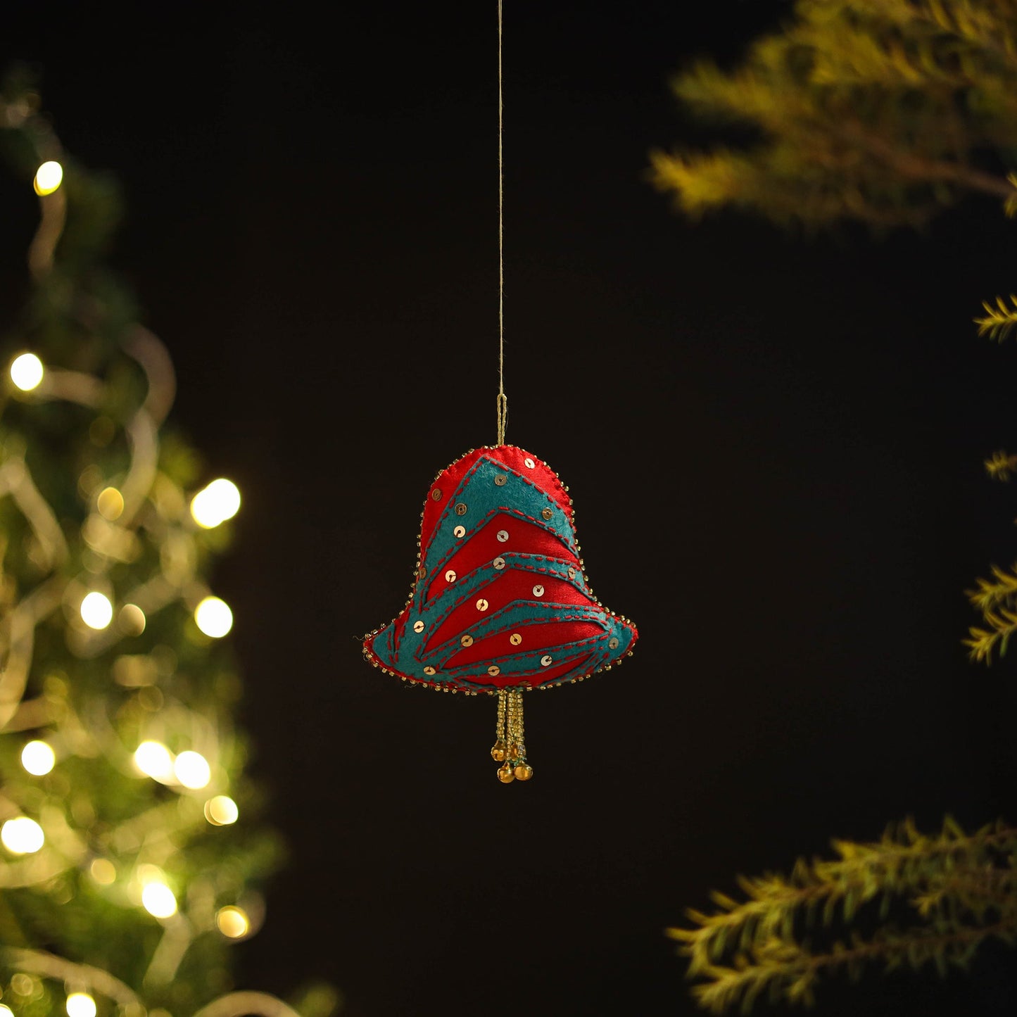 Bell felt ornament - handmade christmas decor 35