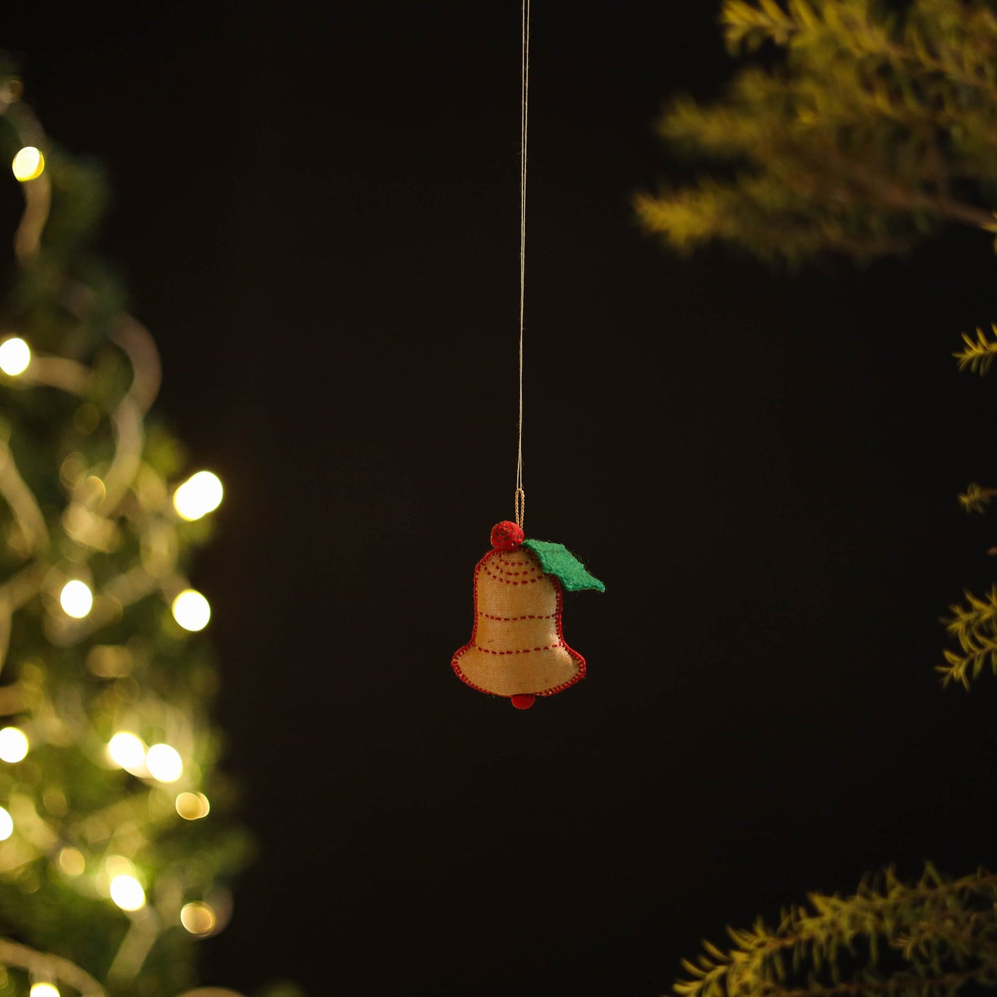 Bell - Handmade Threadwork Stuffed Christmas Ornament