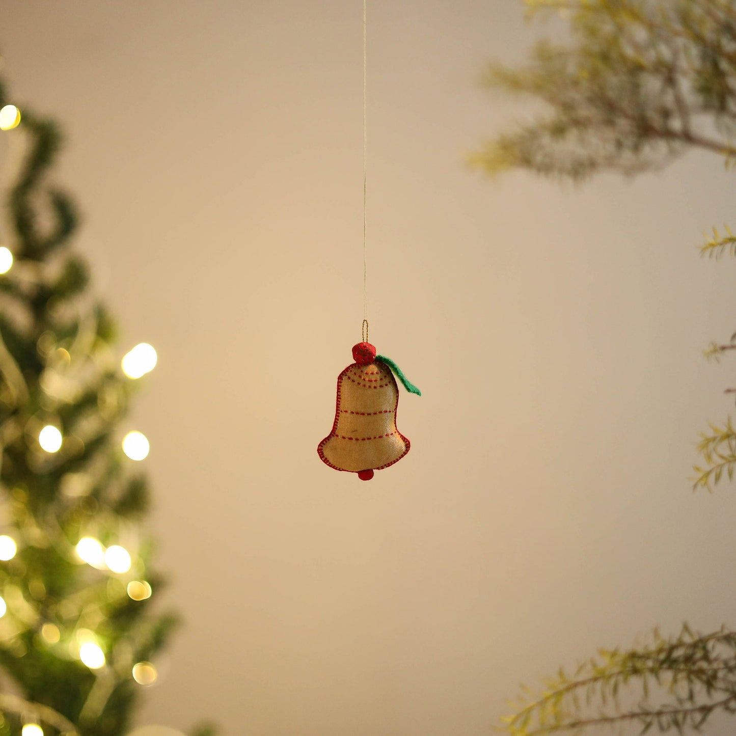 Bell - Handmade Threadwork Stuffed Christmas Ornament