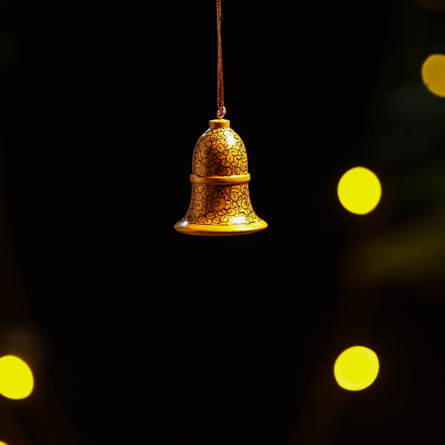 Bell - kashmir handpainted christmas decor ornament 06