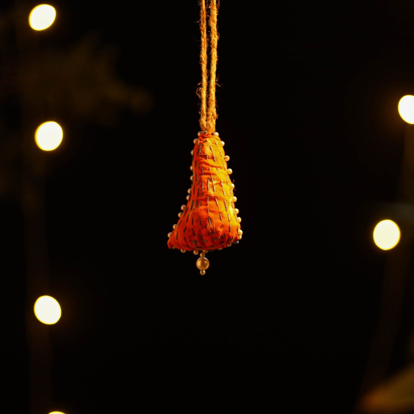 Upcycled Thread & Beadwork X-Mas Decor Hanging