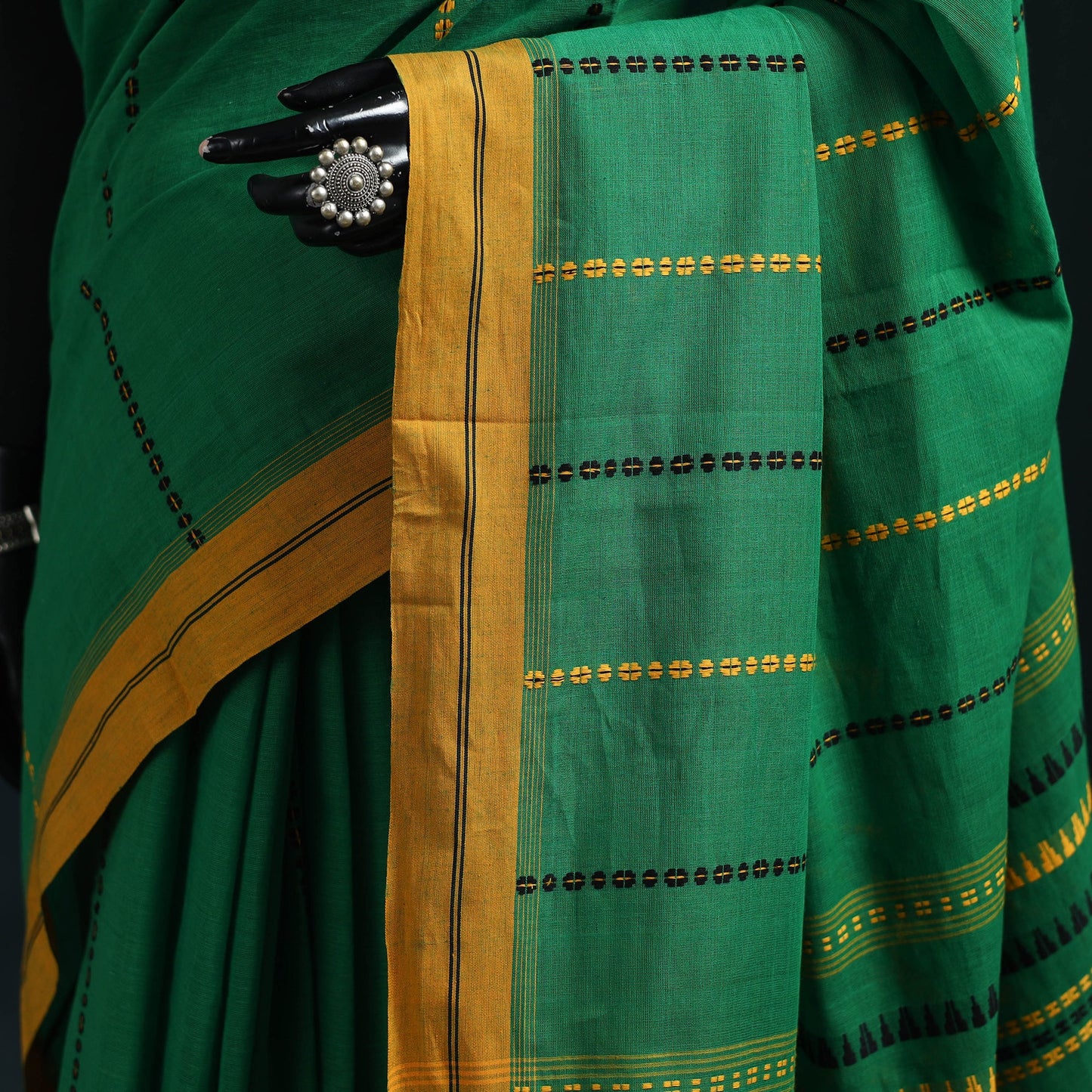 Bengal handwoven cotton begumpuri saree 01 - handcrafted