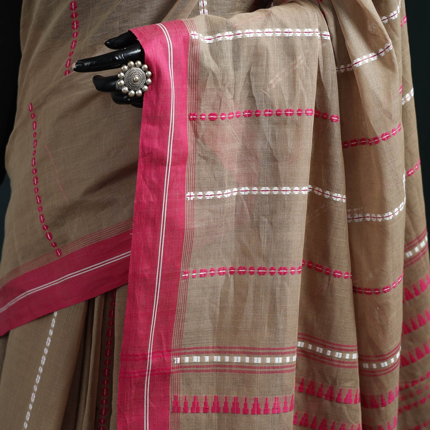 Bengal handwoven cotton begumpuri saree 07 - handcrafted