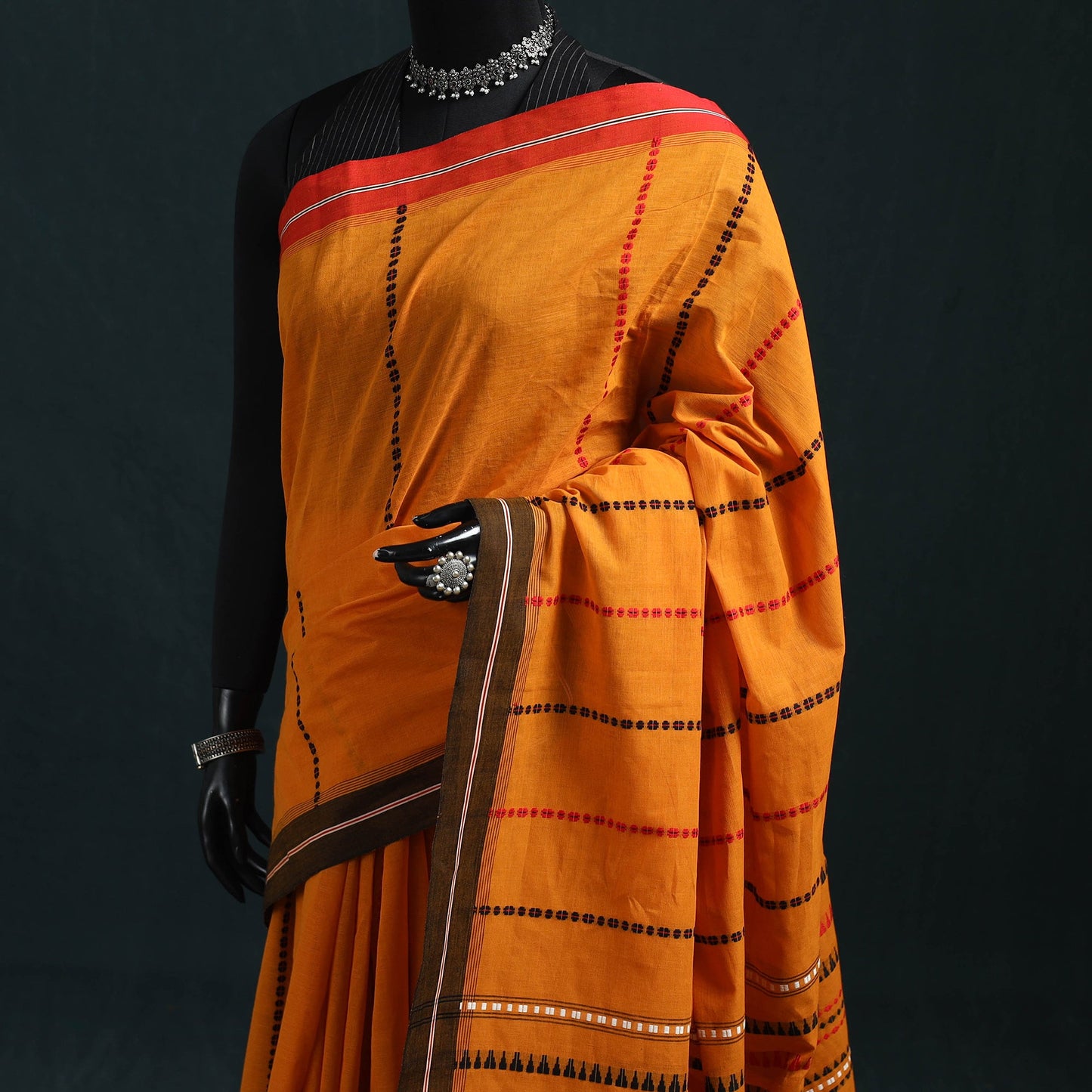 Bengal handwoven cotton begumpuri saree 12 - handcrafted