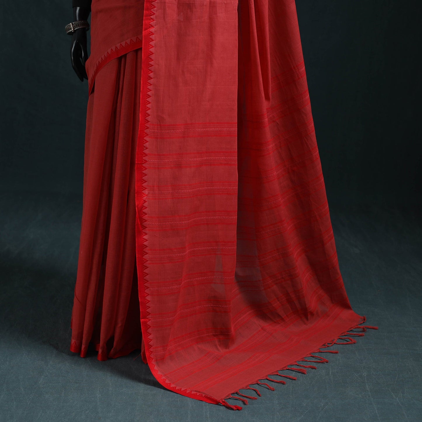 Bengal handwoven cotton begumpuri saree 17 - handcrafted
