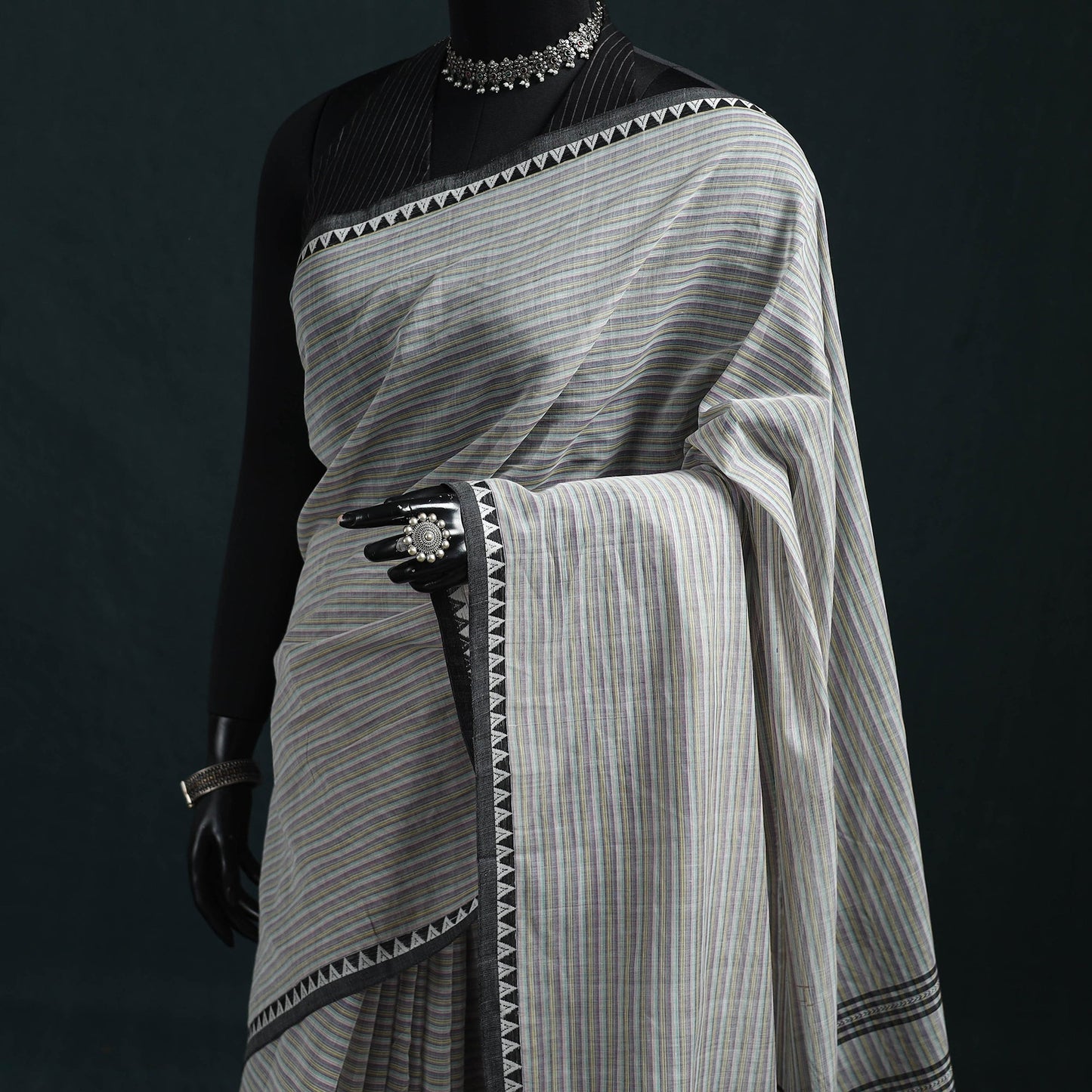 Bengal handwoven cotton begumpuri saree 24 - handcrafted
